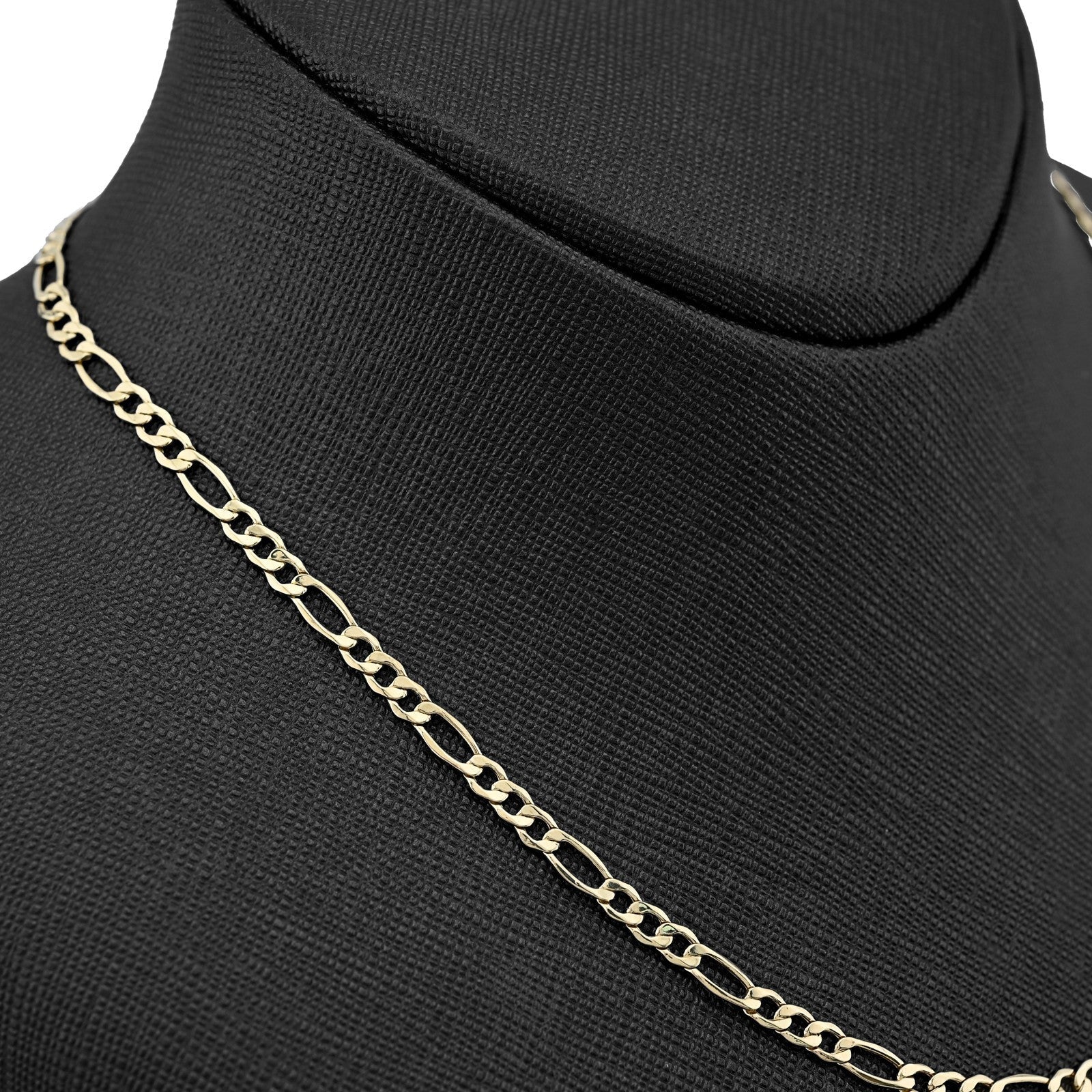 4MM 10k Yellow Gold Unisex Adults 3.4 grams Figaro Chain Necklace - 20 Inches - Elite Jewelers - Necklaces & Chains