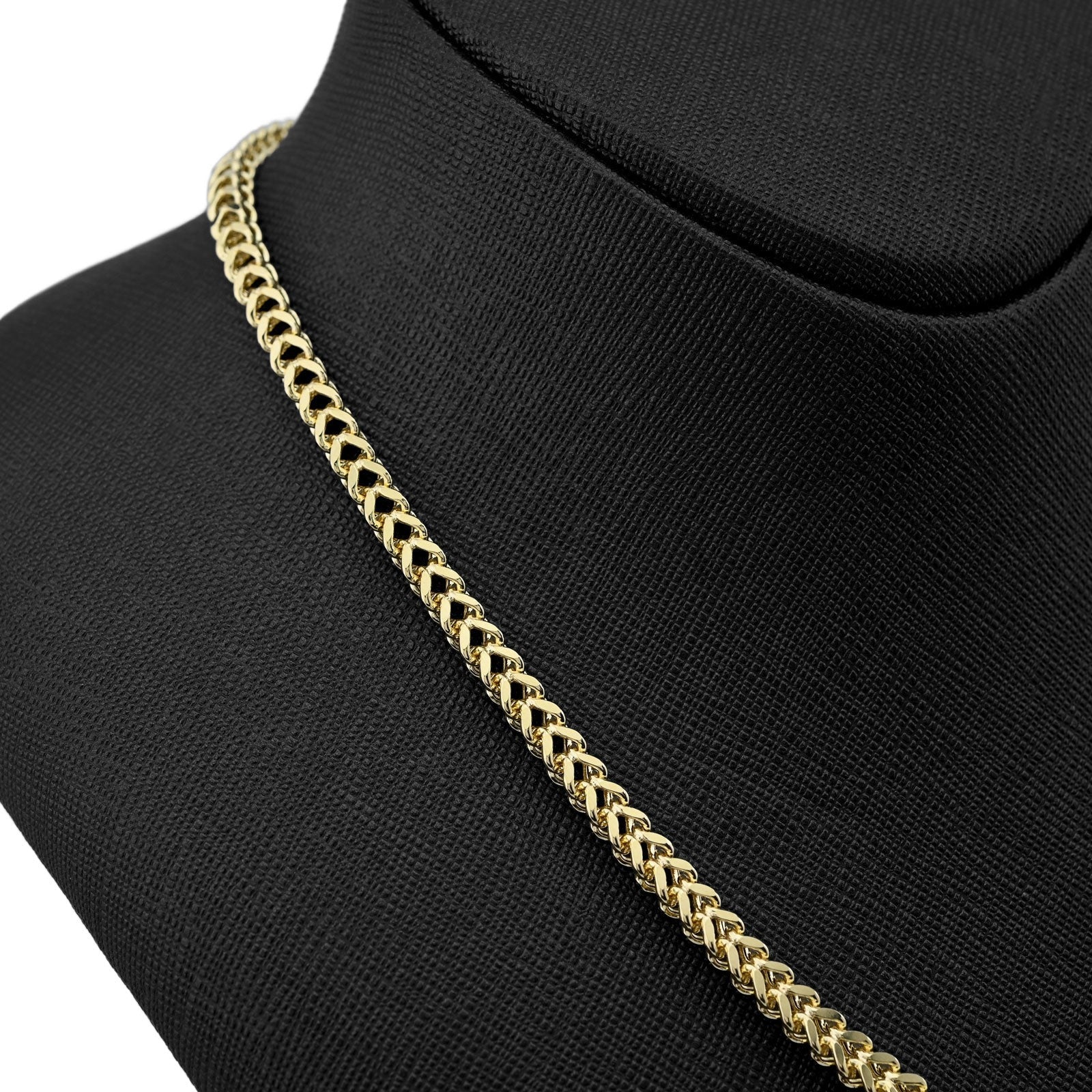 4MM Mens Franco Chain 14.3gms Necklace 1/10th 10k Gold Bonded 925 Silver 22 Inch - Elite Jewelers - Necklaces & Chains