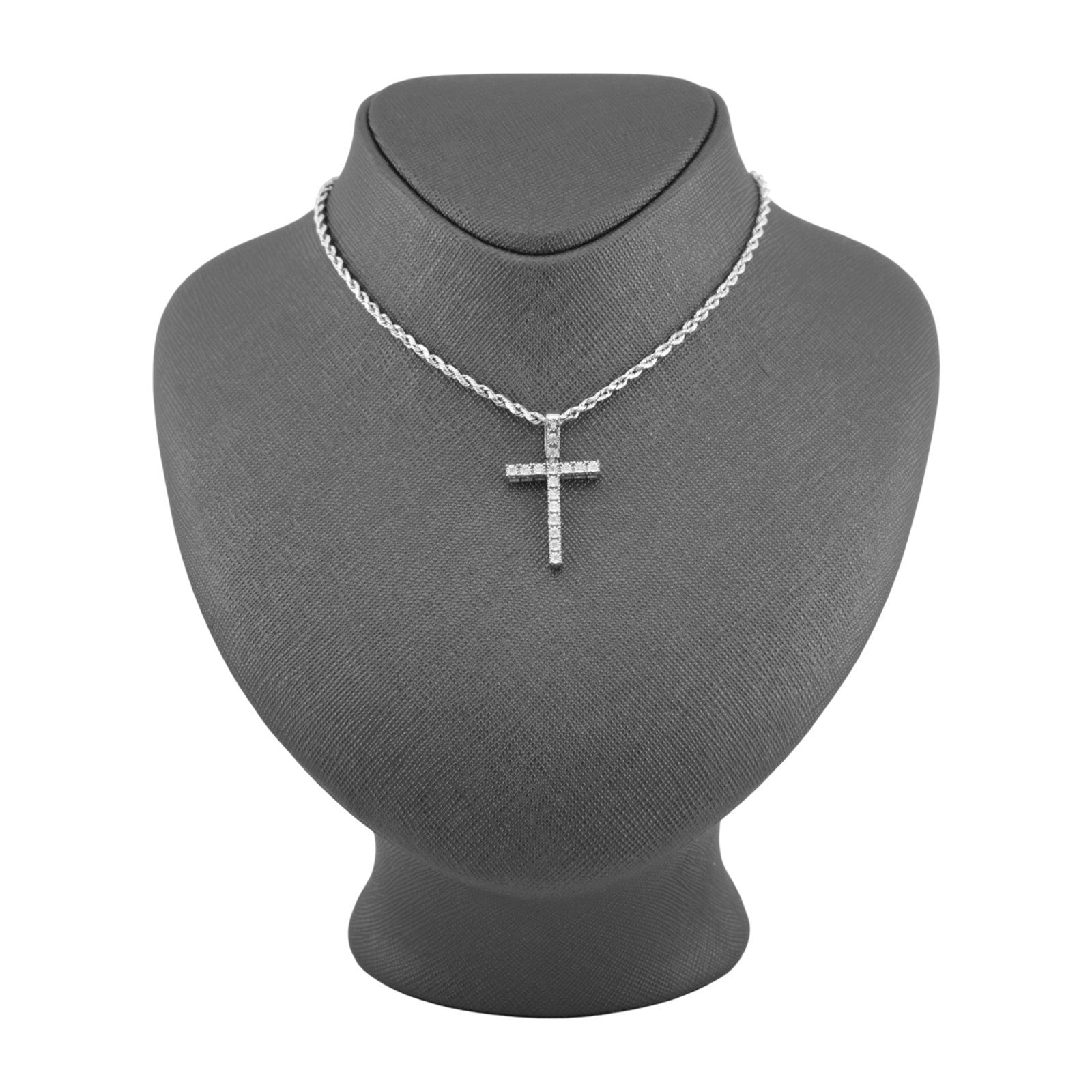 925 Silver Natural 0.15 CTW Diamond Initial Alphabet "T" Pendant 2g Unisex Charm