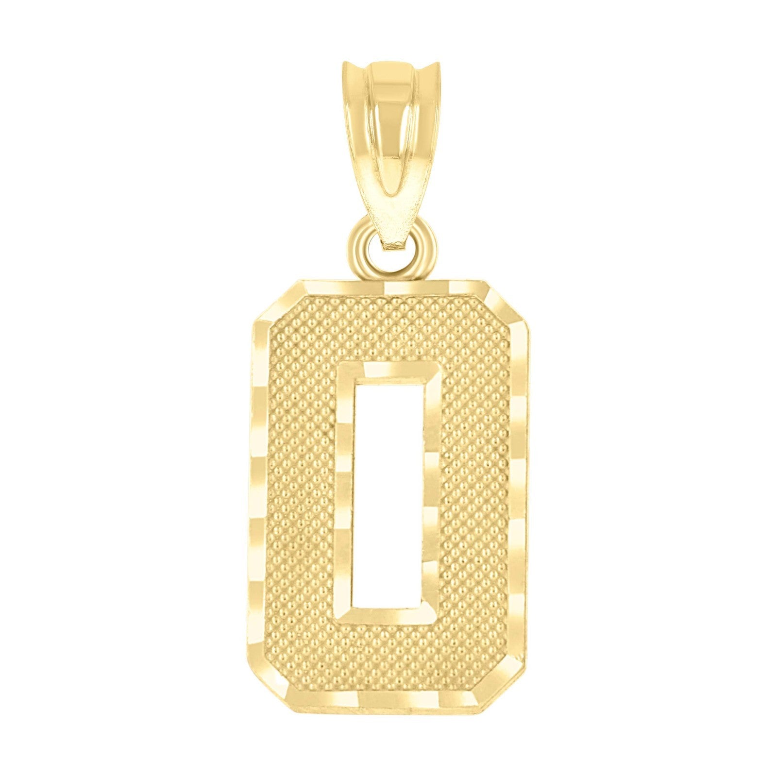 10k Yellow Gold Initial Letter "O" Pendant 0.9g Alphabet Unisex Charm
