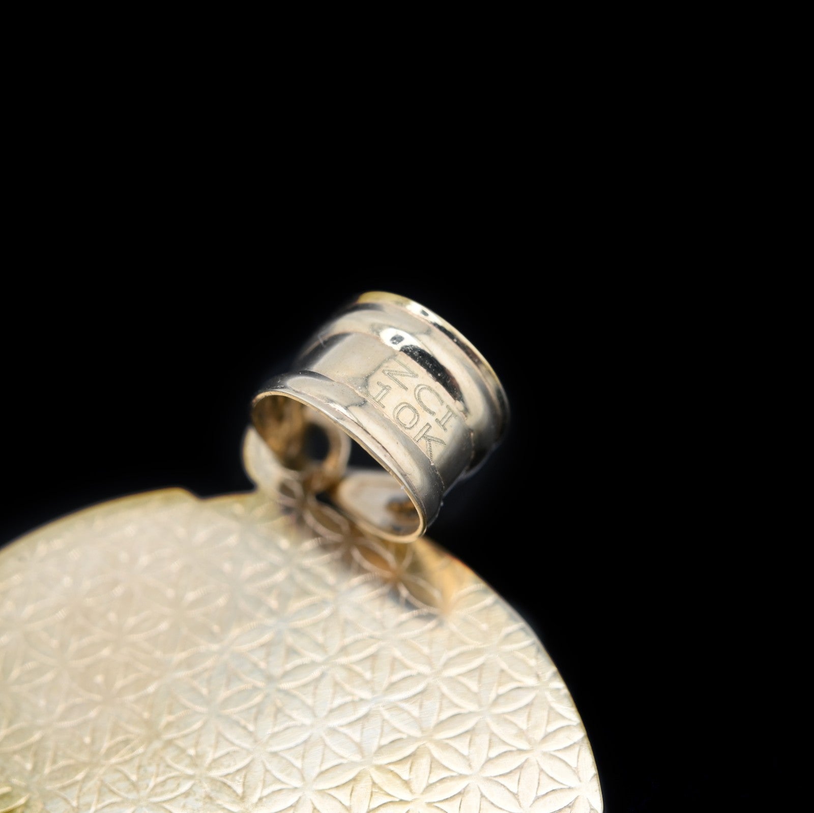 10K Yellow Gold Men Last Supper Apostles Pendant 1.35" 2 Tone Diamond Cut Charm