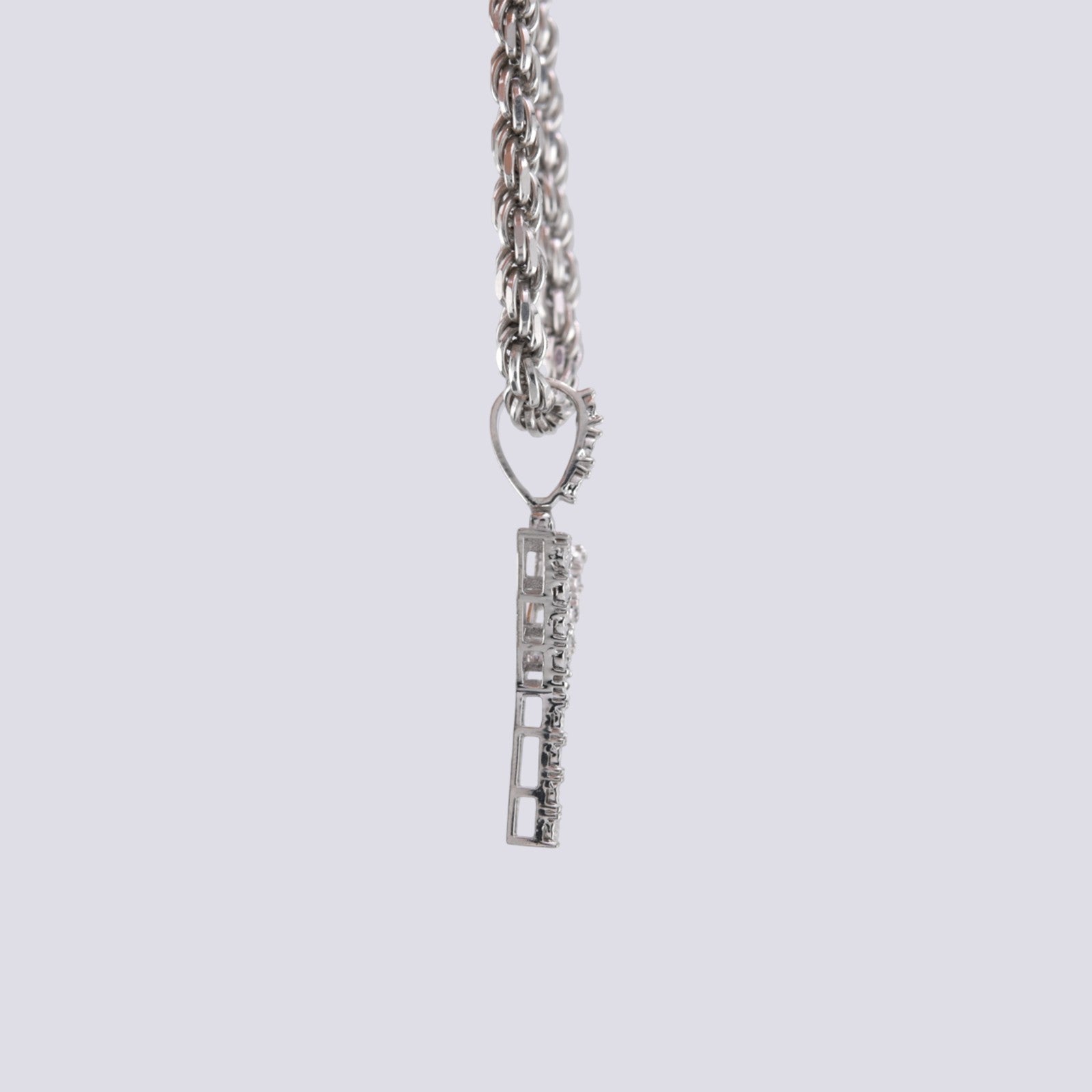 925 Silver Natural 0.15 CTW Diamond Initial Alphabet "Y" Pendant 2g Unisex Charm