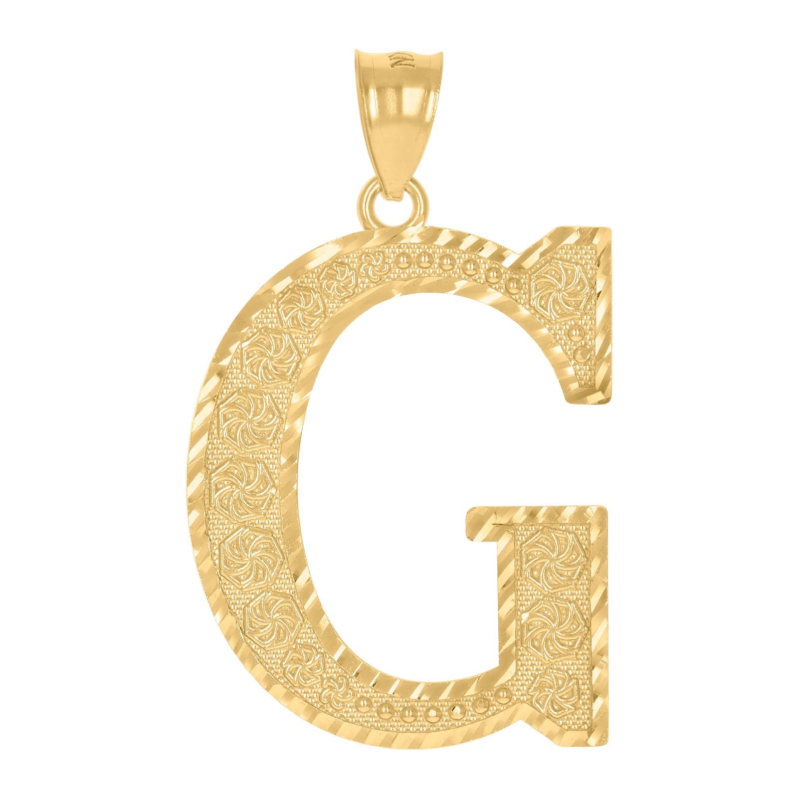 10k Yellow Gold Initial Letter "G" Pendant 3.5g Alphabet Unisex Charm