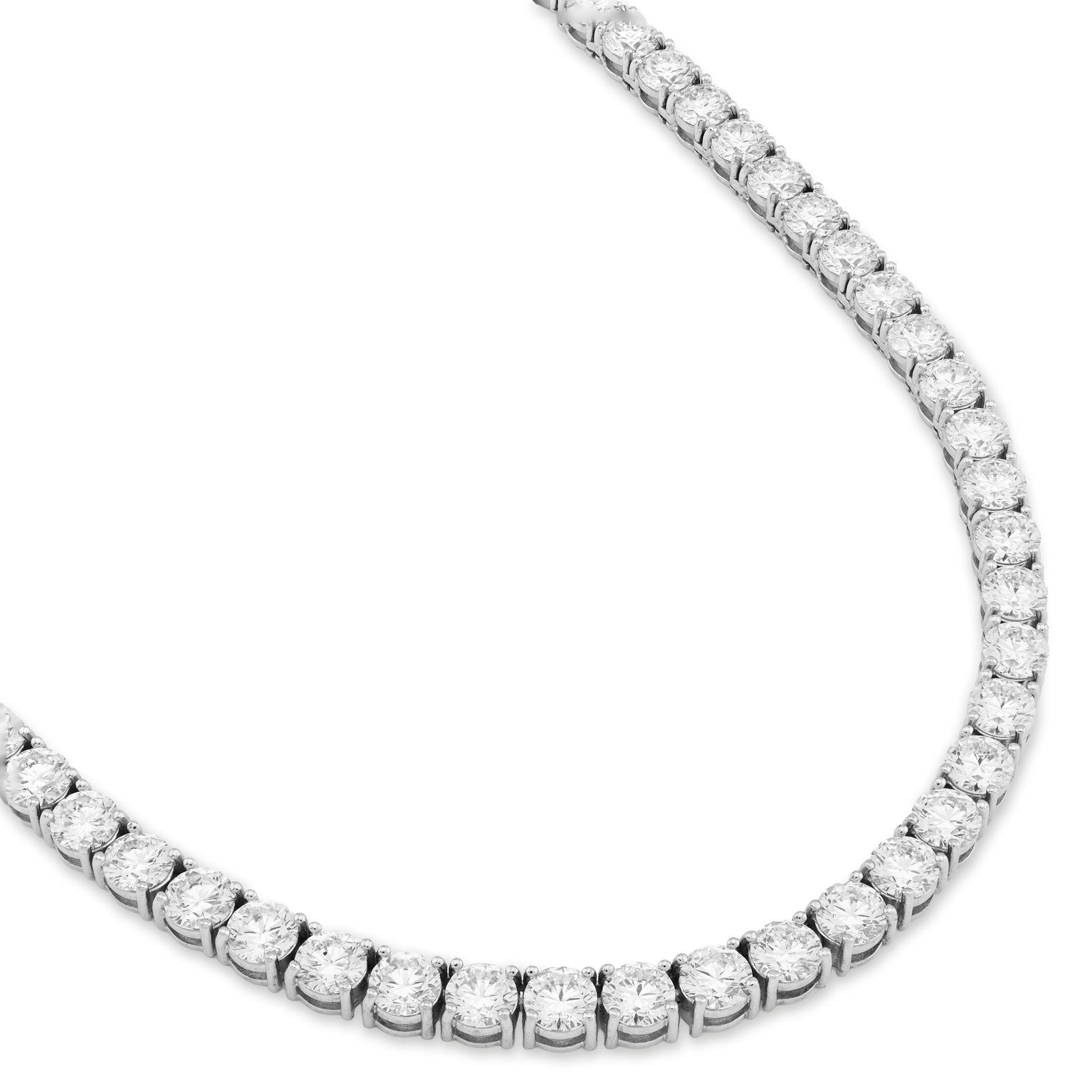 5MM 10k White Gold 55CTW Lab Grown Diamond Tennis Chain 52.5g 22 Inches Necklace - Elite Jewelers - Necklaces