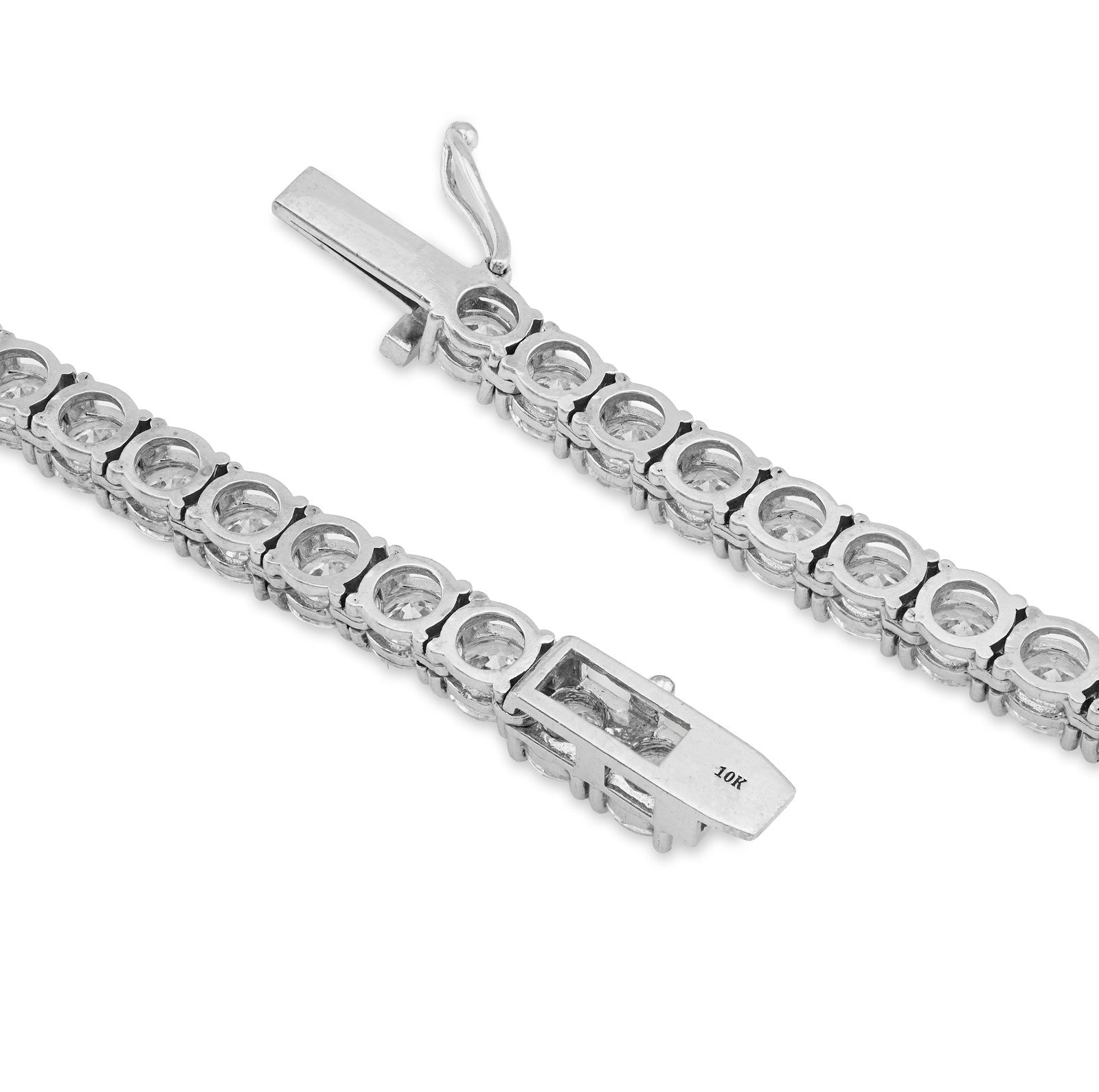5MM 10k White Gold 55CTW Lab Grown Diamond Tennis Chain 52.5g 22 Inches Necklace - Elite Jewelers - Necklaces