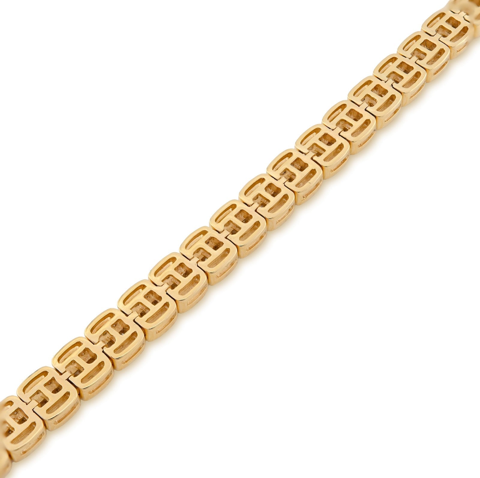5MM 10k Yellow Gold 15.4g 2.97CTW Natural Round/Baguette Tennis Diamond Bracelet - Elite Jewelers - Bracelets