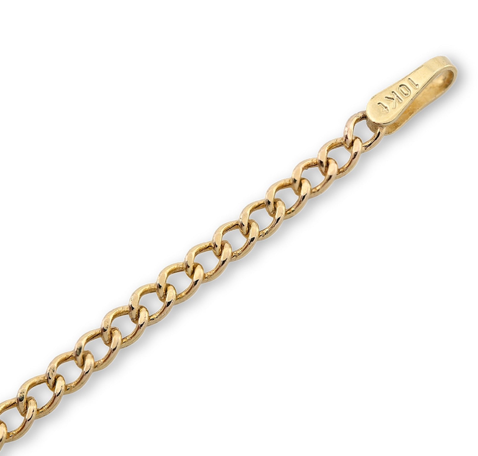 5MM 10k Yellow Gold 1.5gms Cuban Baby Bracelet 5.5 Inches Engravable ID Armlet - Elite Jewelers - Bracelets