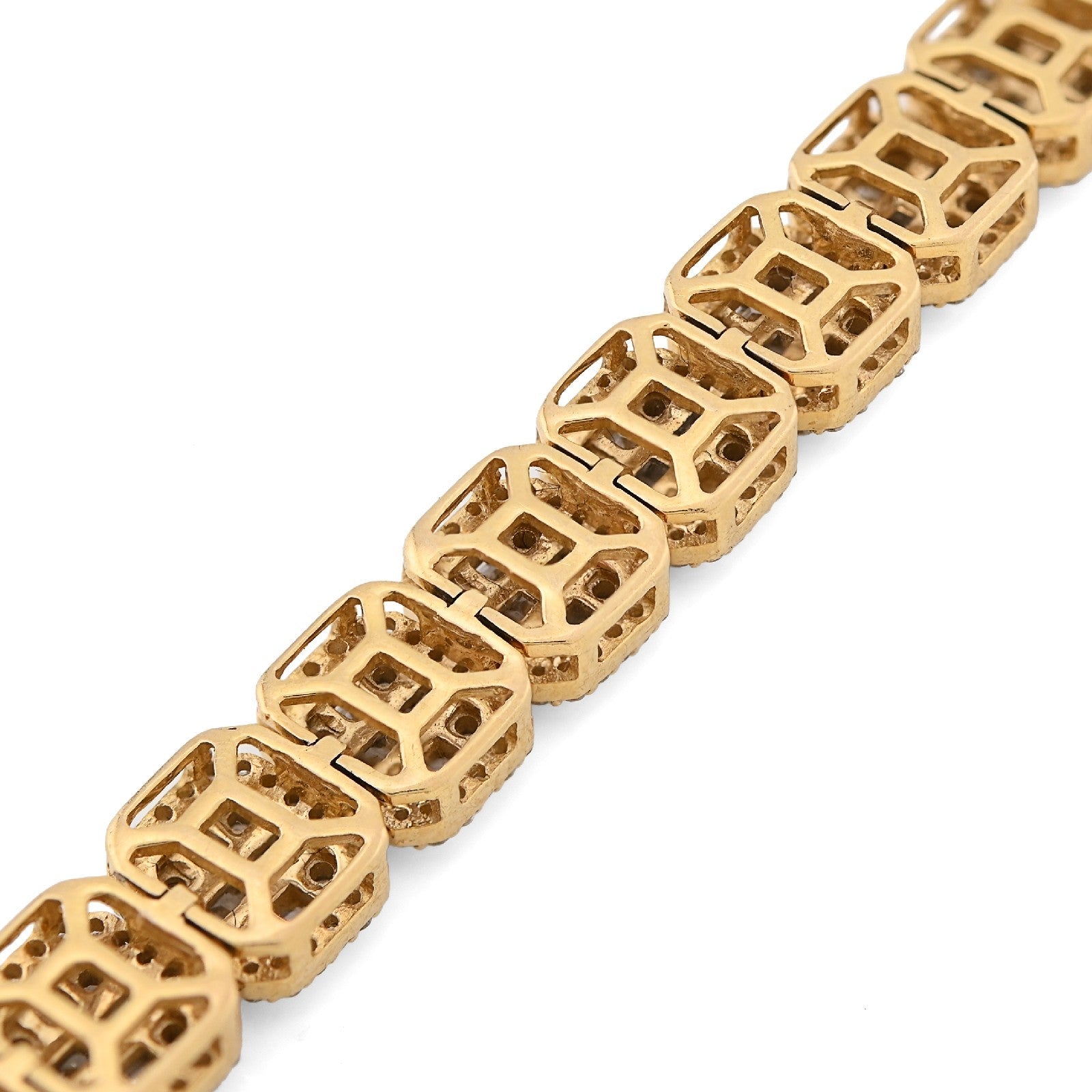 6MM 10k Yellow Gold 18.2g 4.12CTW Natural Round/Baguette Diamond Tennis Bracelet - Elite Jewelers - Bracelets