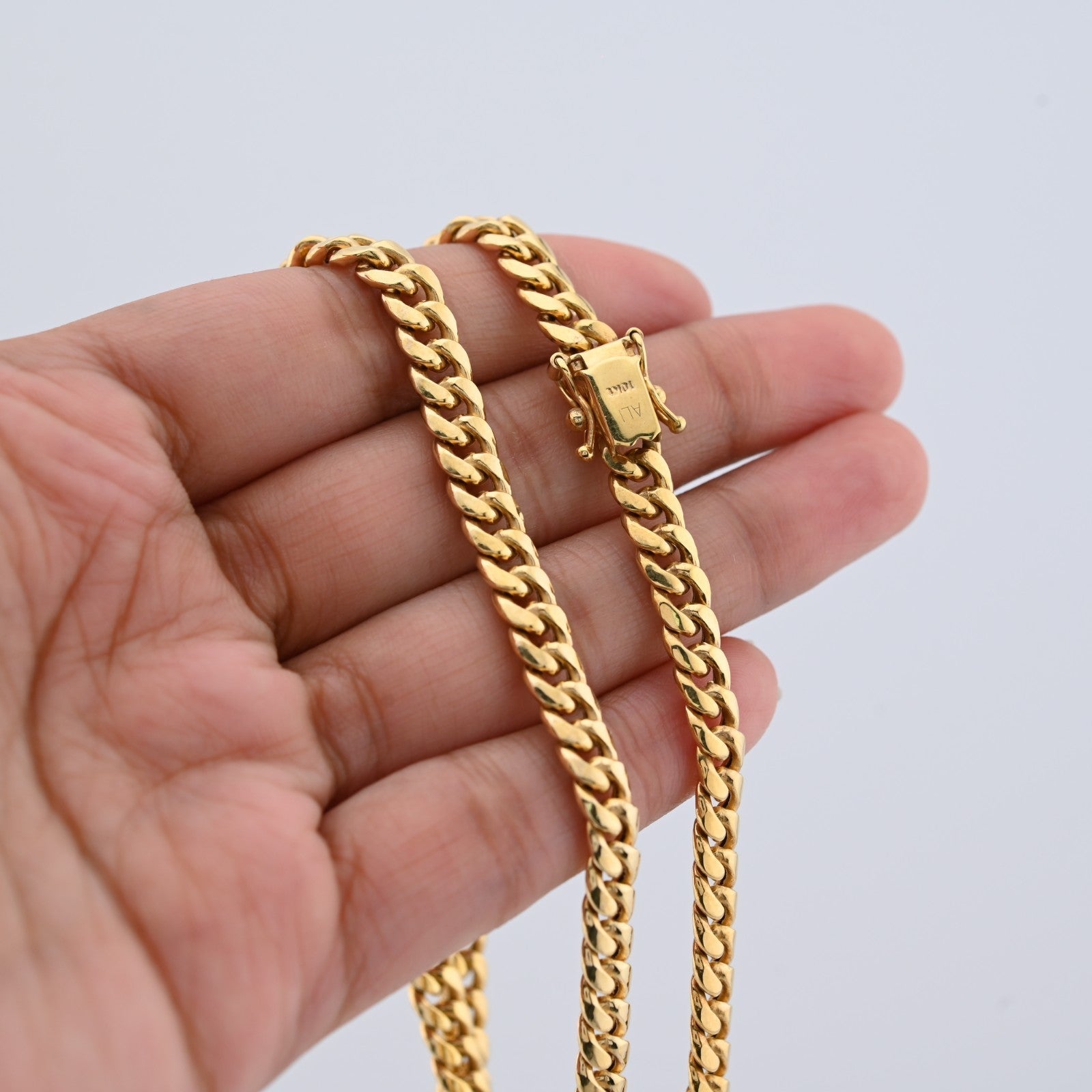 6MM 10k Yellow Gold 18.6 grams Miami Cuban Chain Mens Womens Necklace 20 Inches - Elite Jewelers - Necklaces & Chains