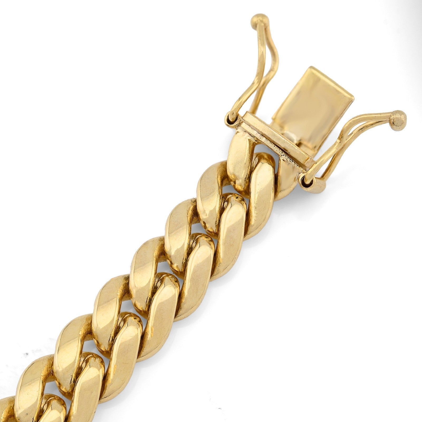 7.5MM Real 10k Yellow Gold Men Solid Cuban Link Bracelet 32.9gms 8 Inches Armlet - Elite Jewelers - Bracelets