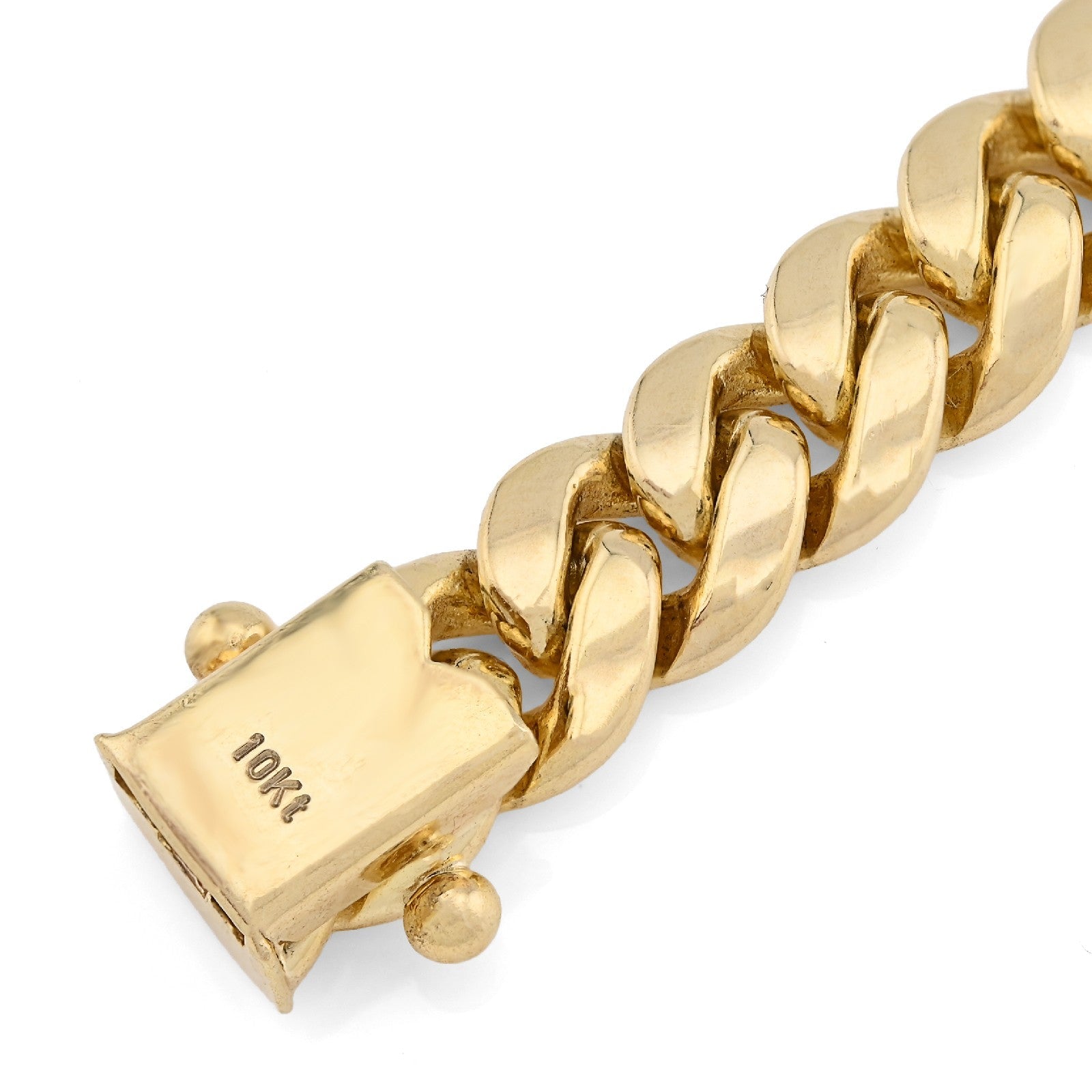7.5MM Real 10k Yellow Gold Men Solid Cuban Link Bracelet 32.9gms 8 Inches Armlet - Elite Jewelers - Bracelets