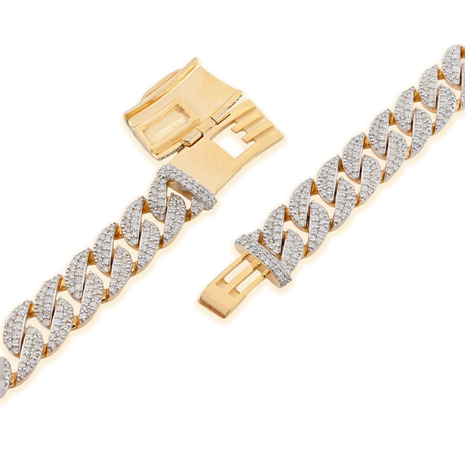 8MM 10k Yellow Gold 10.3 CTW Pure Diamond Mens Cuban Chain 22In 41.7gms Necklace - Elite Jewelers - Necklaces & Chains