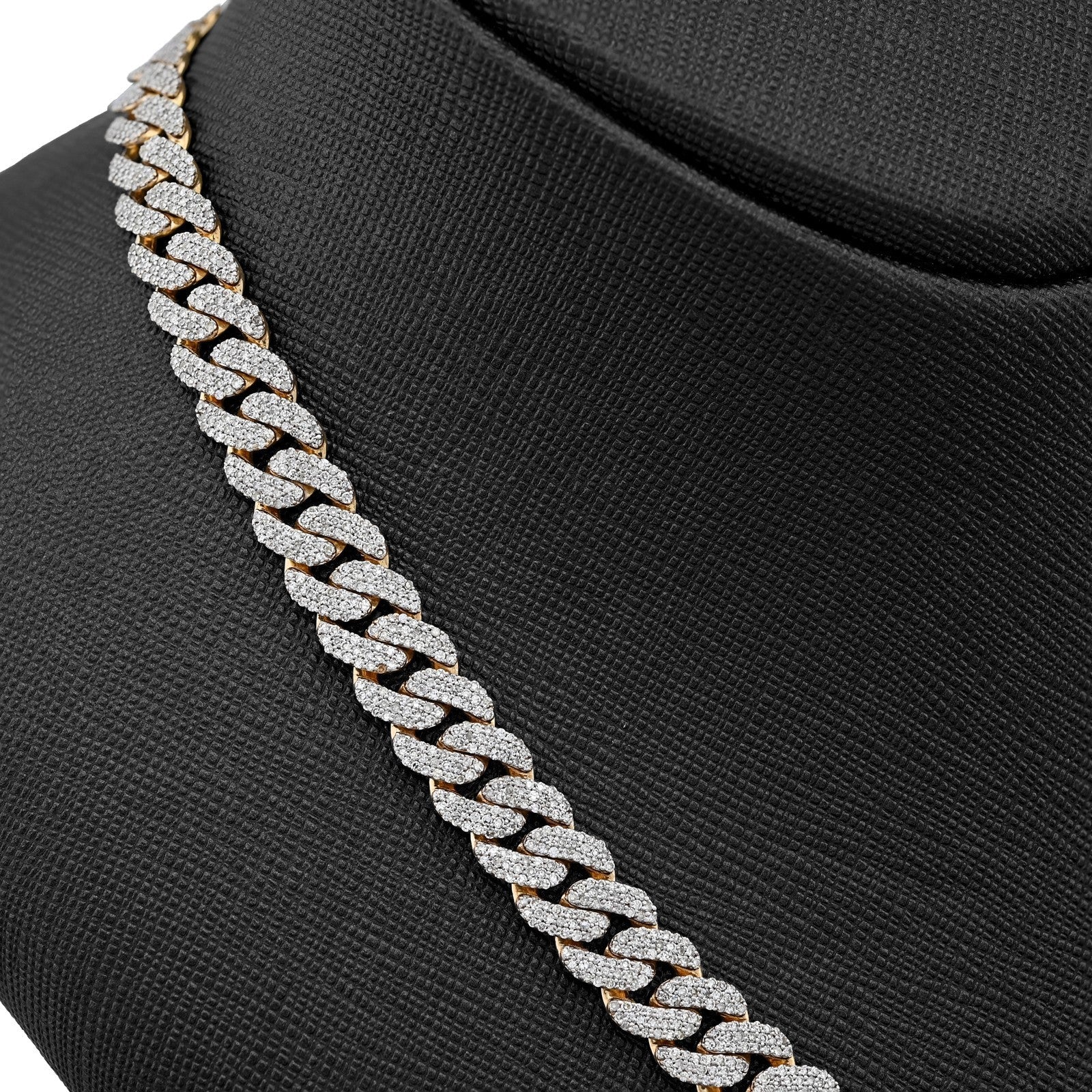 8MM 10k Yellow Gold 9.5CTW Natural Diamond 22In Cuban Link Chain 54.6gm Necklace - Elite Jewelers - Necklaces & Chains