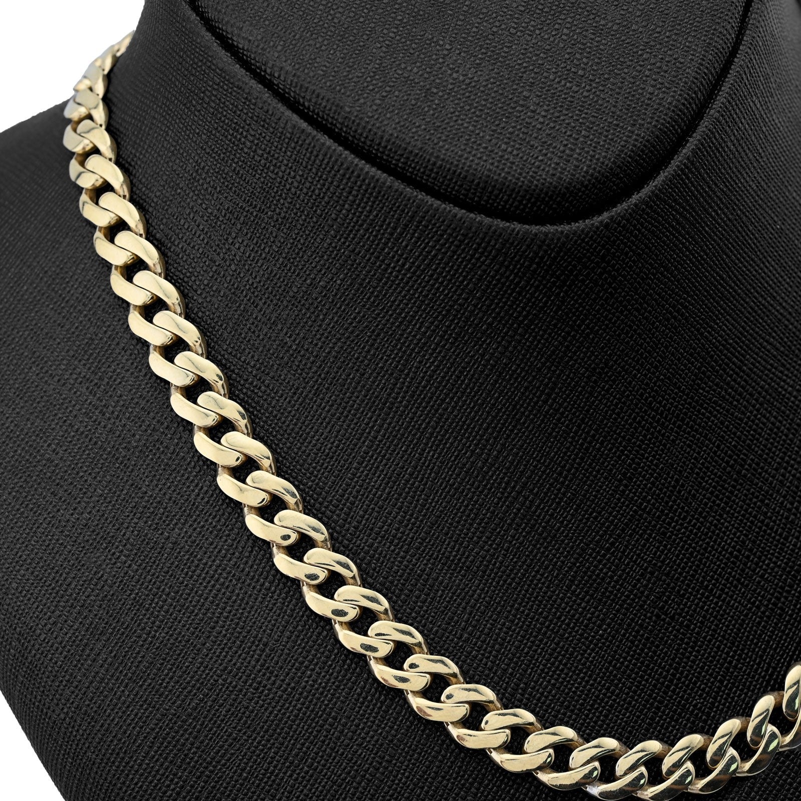 8MM Mens 30g 1/10th 10k Yellow Gold Bonded 925 Cuban Link Chain Necklace 22 Inch - Elite Jewelers - Necklaces & Chains