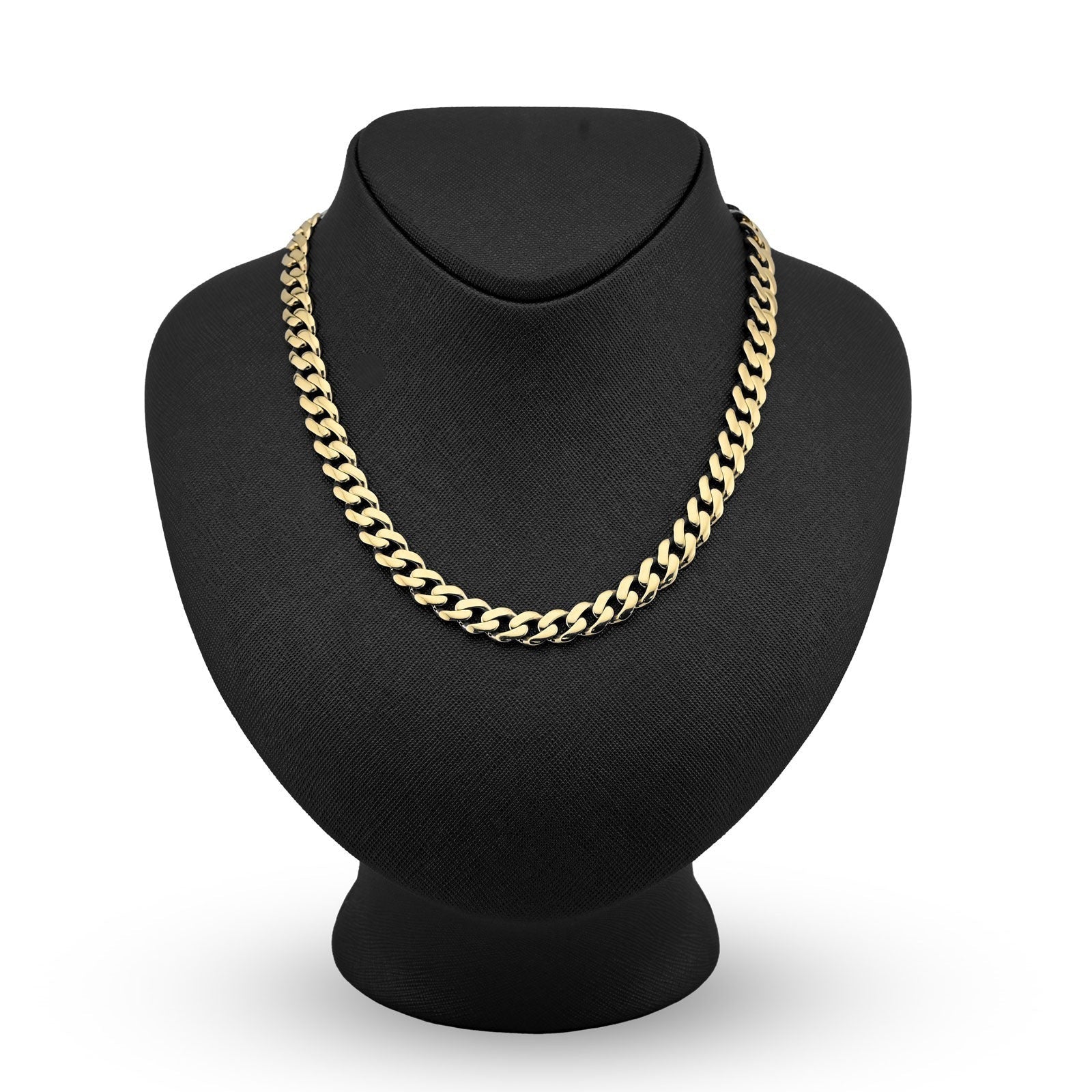8MM Mens 30g 1/10th 10k Yellow Gold Bonded 925 Cuban Link Chain Necklace 22 Inch - Elite Jewelers - Necklaces & Chains