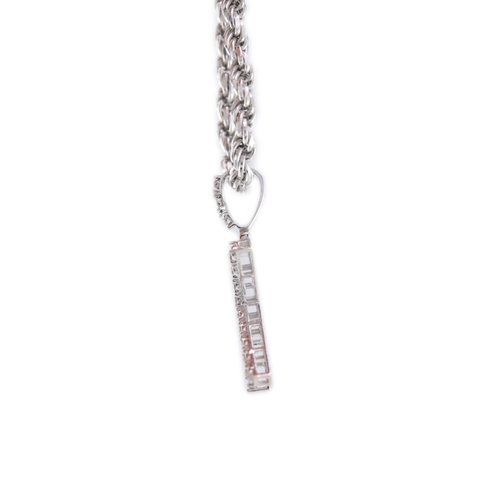 925 Silver Natural 0.15 CTW Diamond Initial Alphabet "K" Pendant 2g Unisex Charm - Elite Jewelers - Charms & Pendants