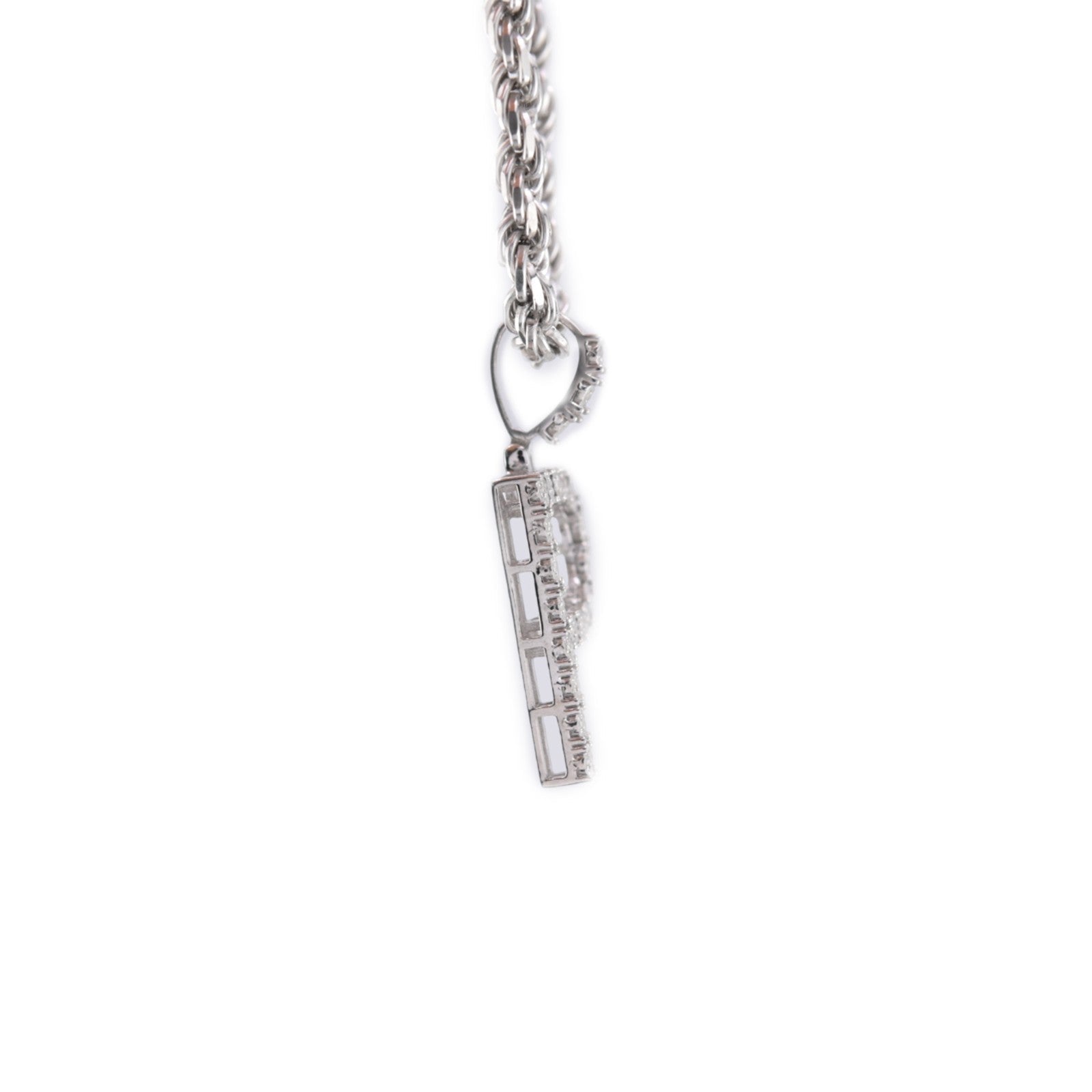 925 Silver Natural 0.15 CTW Diamond Initial Alphabet "P" Pendant 2g Unisex Charm - Elite Jewelers - Charms & Pendants