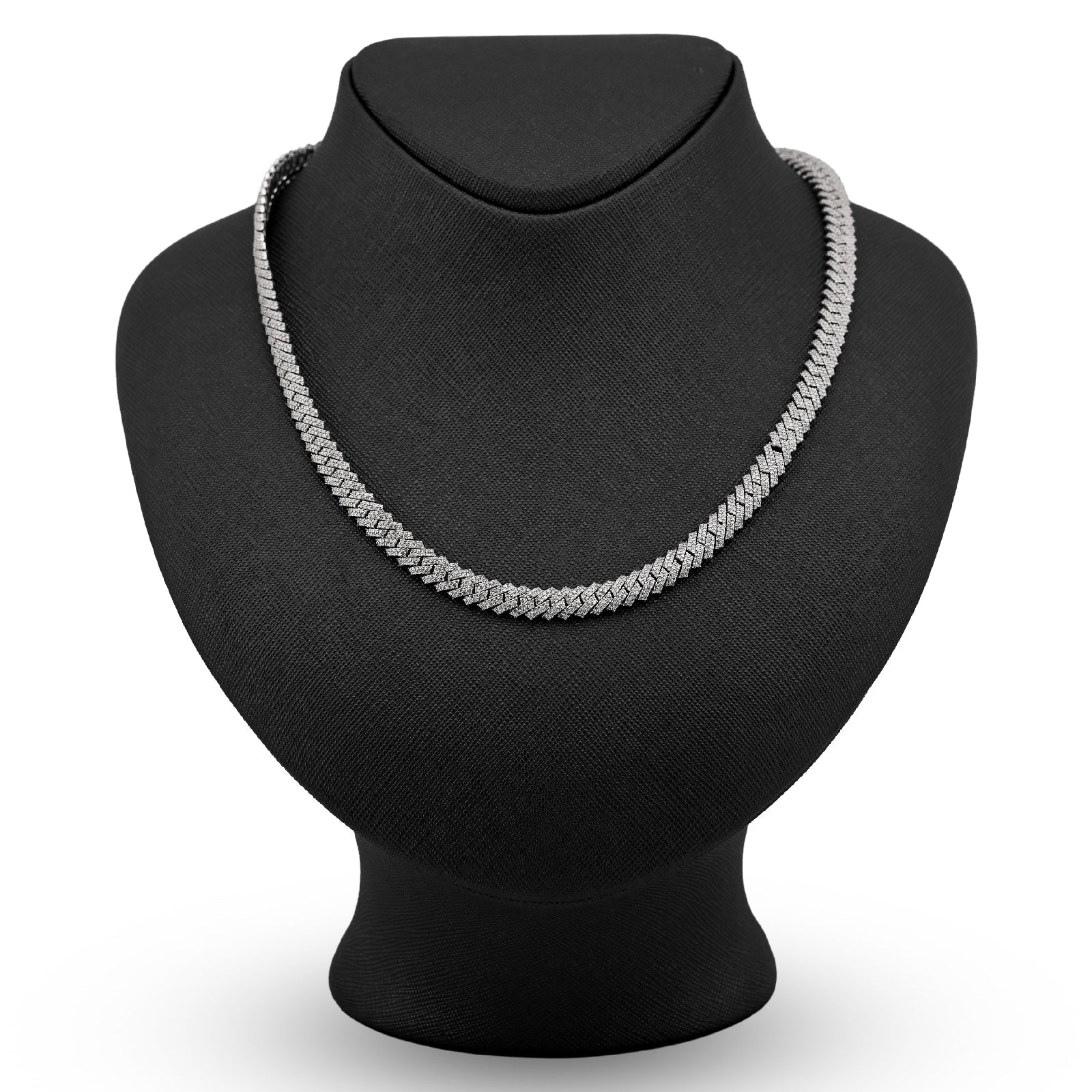 925 Snake Cuban Link 6MM Chain 7.7CT Natural Diamond 21" Men Women Necklace - Elite Jewelers - Necklaces