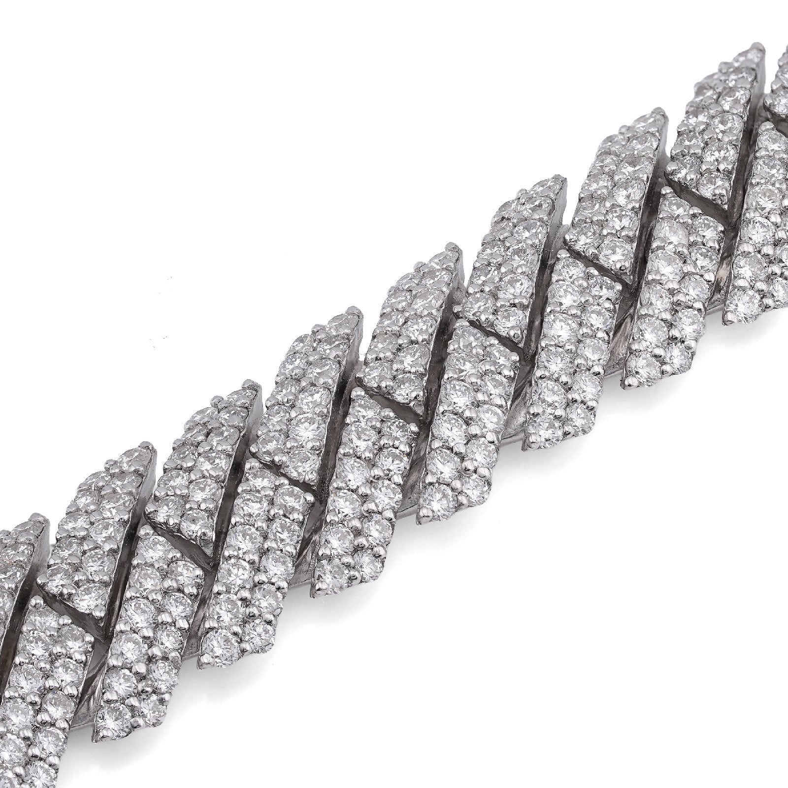 925 SS 18.45CT Snake Cuban 12MM Lab Diamond 8" Men Bracelet - Elite Jewelers-Bracelets