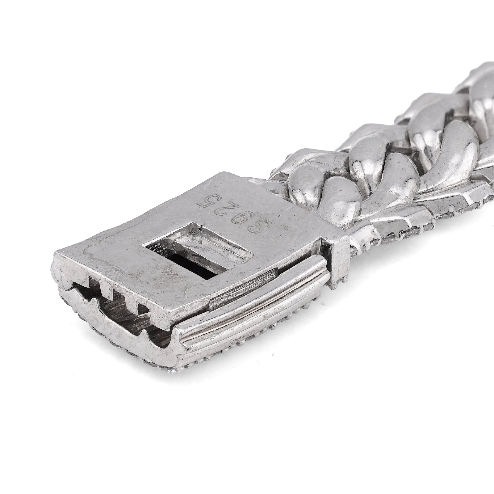 925 SS 18.45CT Snake Cuban 12MM Lab Diamond 8" Men Bracelet - Elite Jewelers-Bracelets