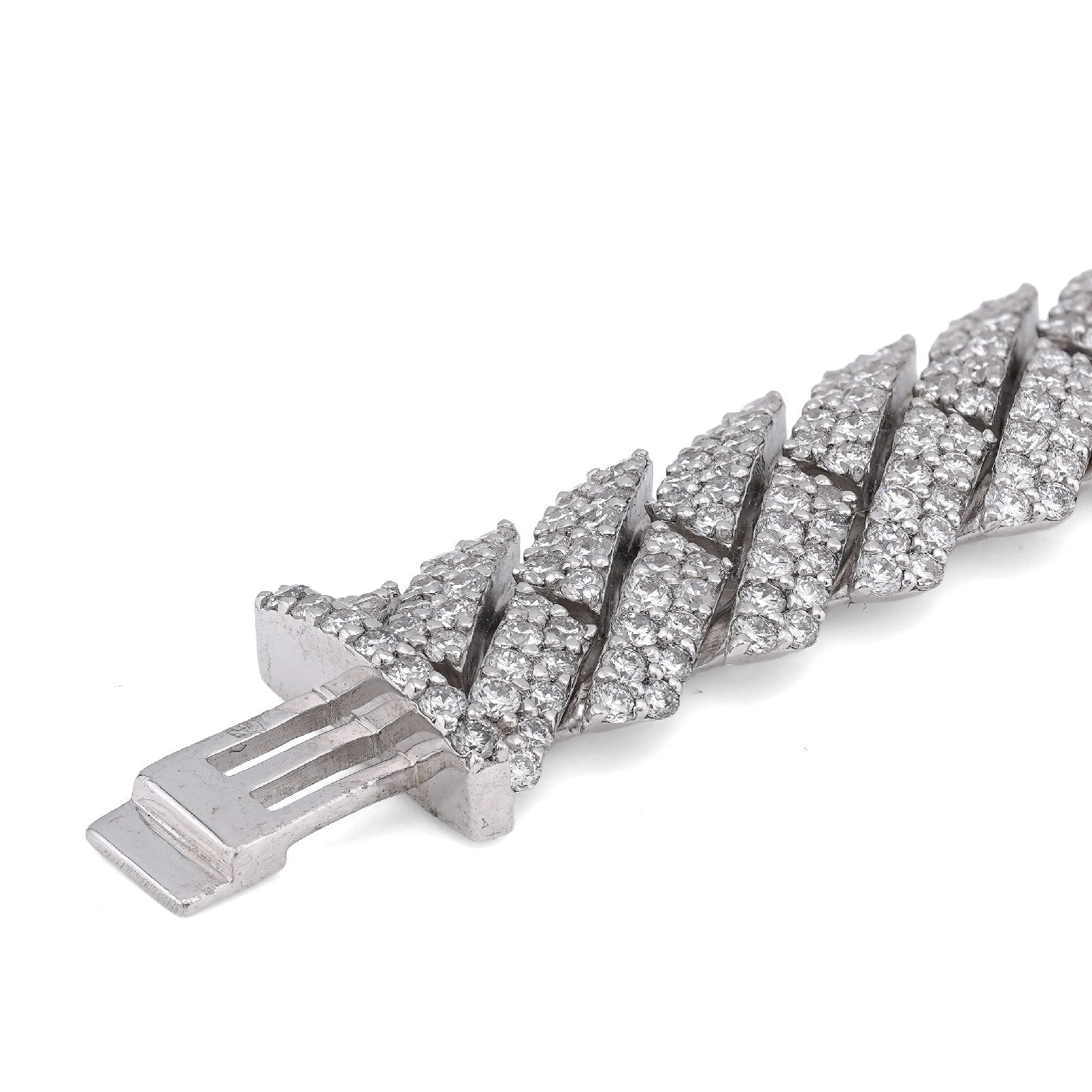 925 SS 18.45CT Snake Cuban 12MM Lab Diamond 8" Men Bracelet - Elite Jewelers-Bracelets