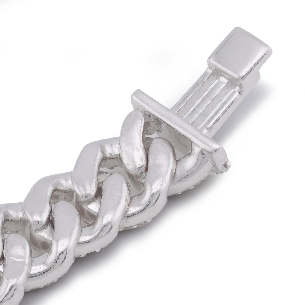 925 SS 2.625CT Natural Diamond Cuban Link 6MM 8" Men Women Bracelet - Elite Jewelers-Bracelets
