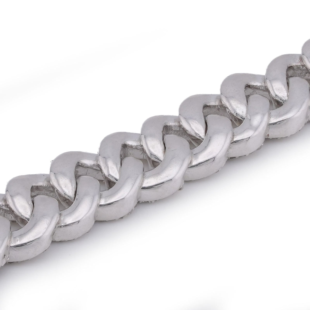 925 SS 3.625CT Natural Diamond 8MM Round Cuban Link Men Women 8" Bracelet - Elite Jewelers-Bracelets