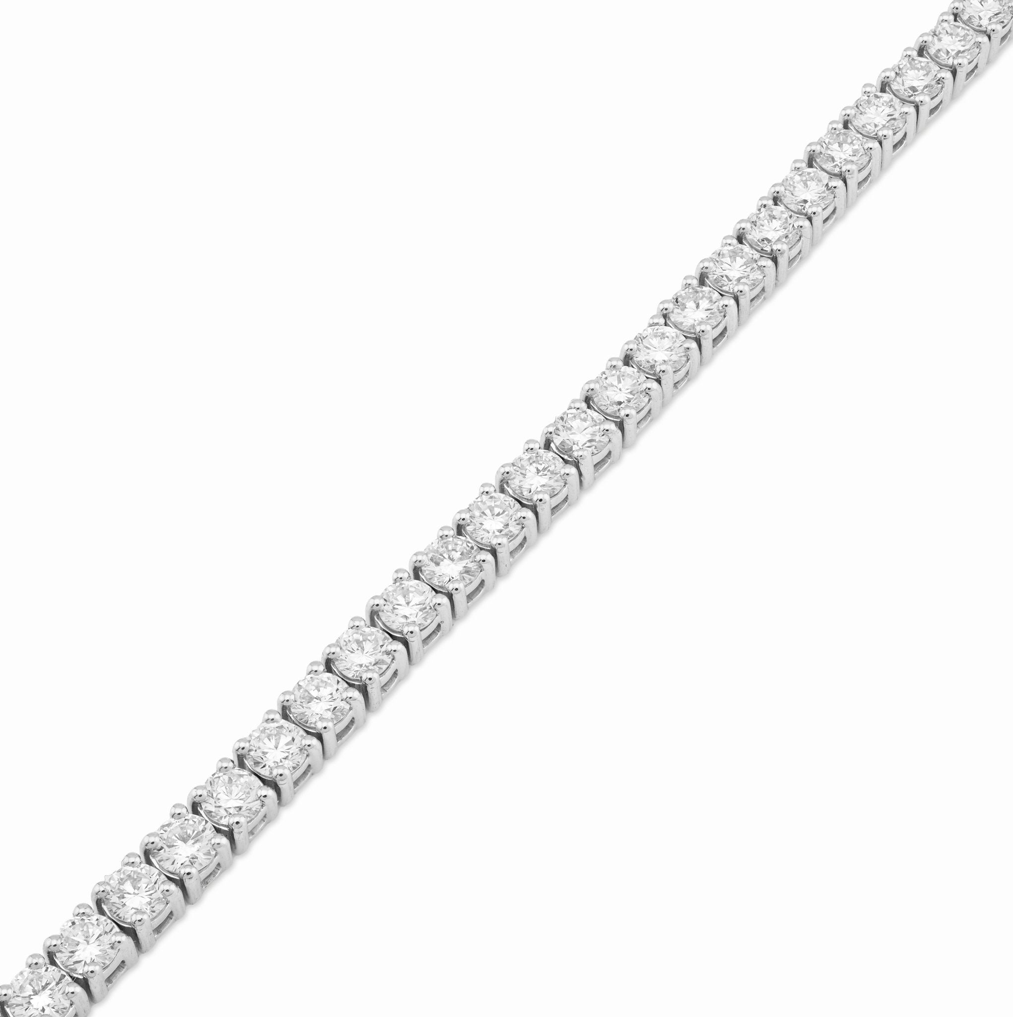 925 SS 5CT Lab Diamond 7.25" 8 pointer Round 3MM 8.8g Men Women Tennis Bracelet - Elite Jewelers - Bracelets