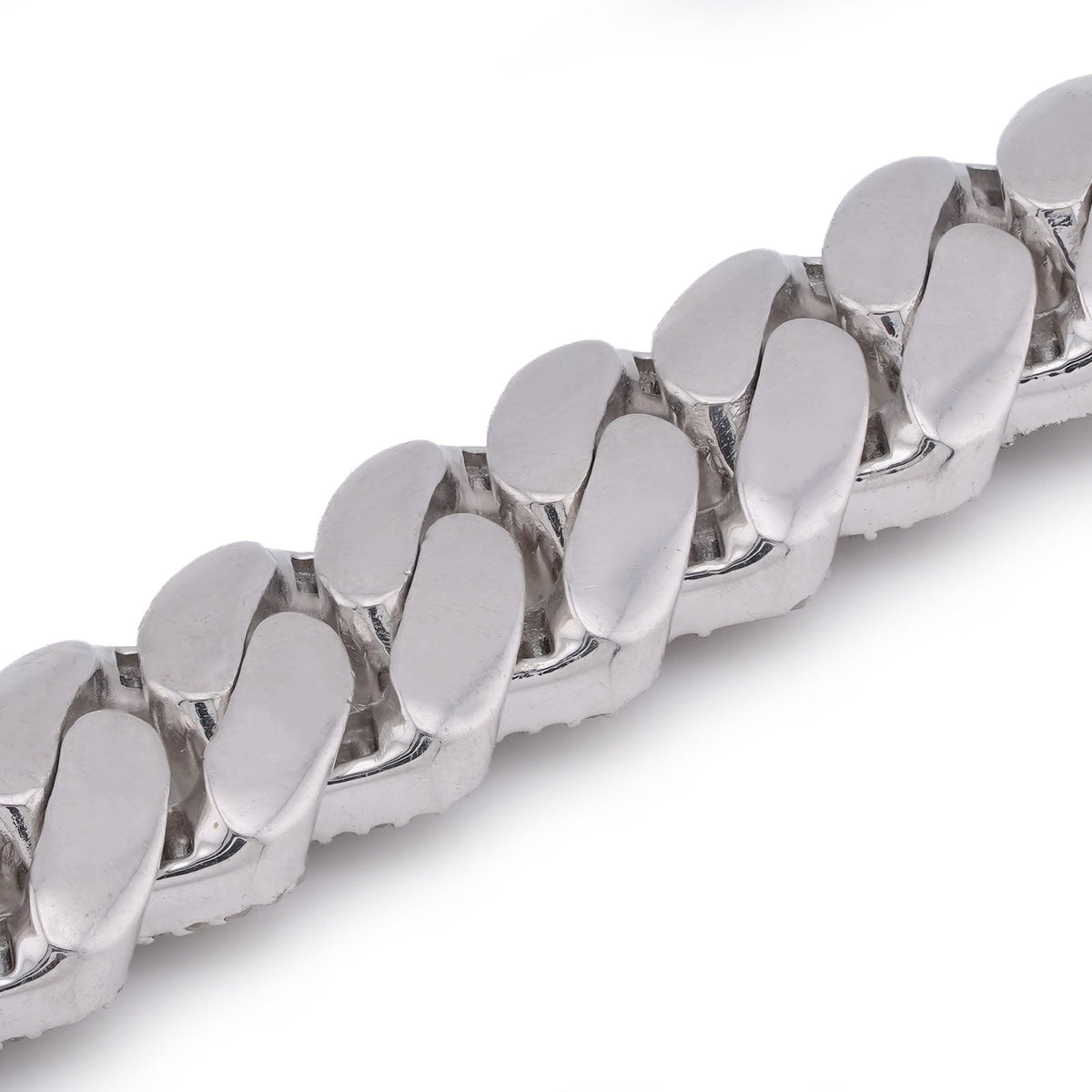 925 SS 6.25CT 10MM Baguette Natural Diamond Cuban Link 8" Men Bracelet - Elite Jewelers-Bracelets