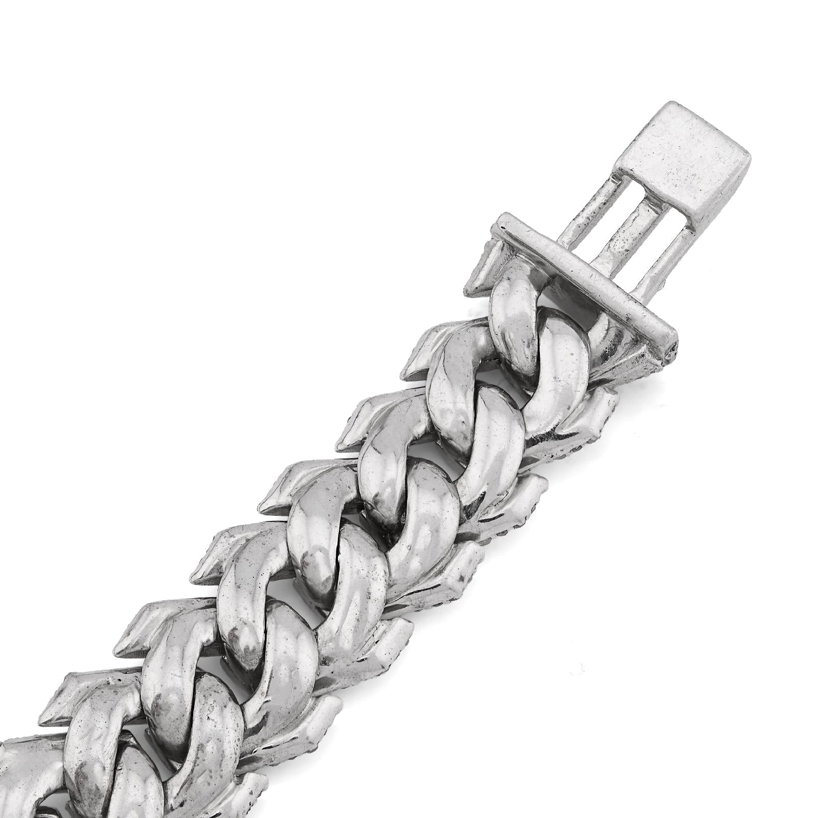 925 SS 7.23CT Natural Diamond Snake Cuban Link 12MM Mens 8" Bracelet 47.2g - Elite Jewelers - Bracelets