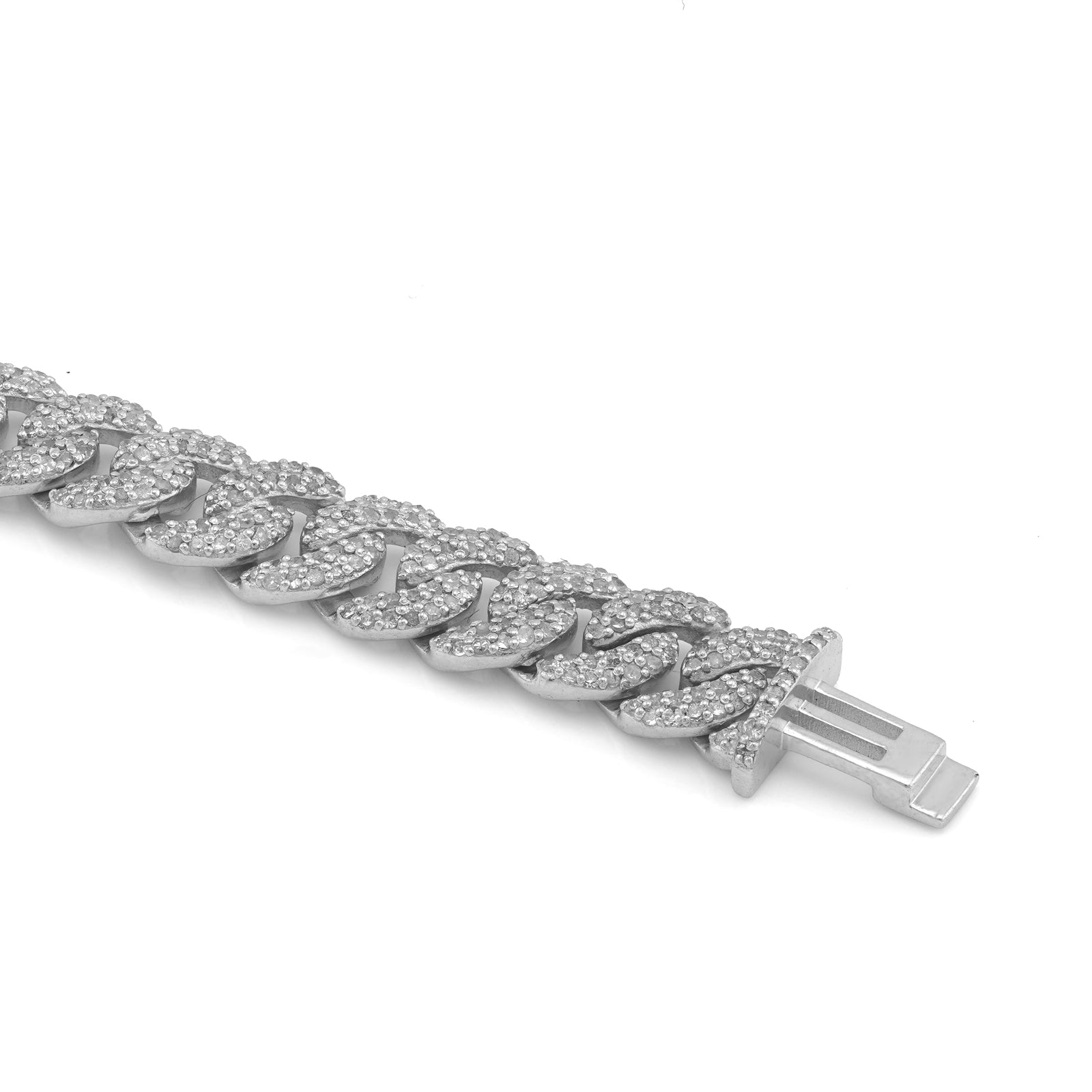 925 SS 8.10CT Natural Diamond 7MM Round Cuban Chain 22" Men Women Necklace - Elite Jewelers-Necklaces