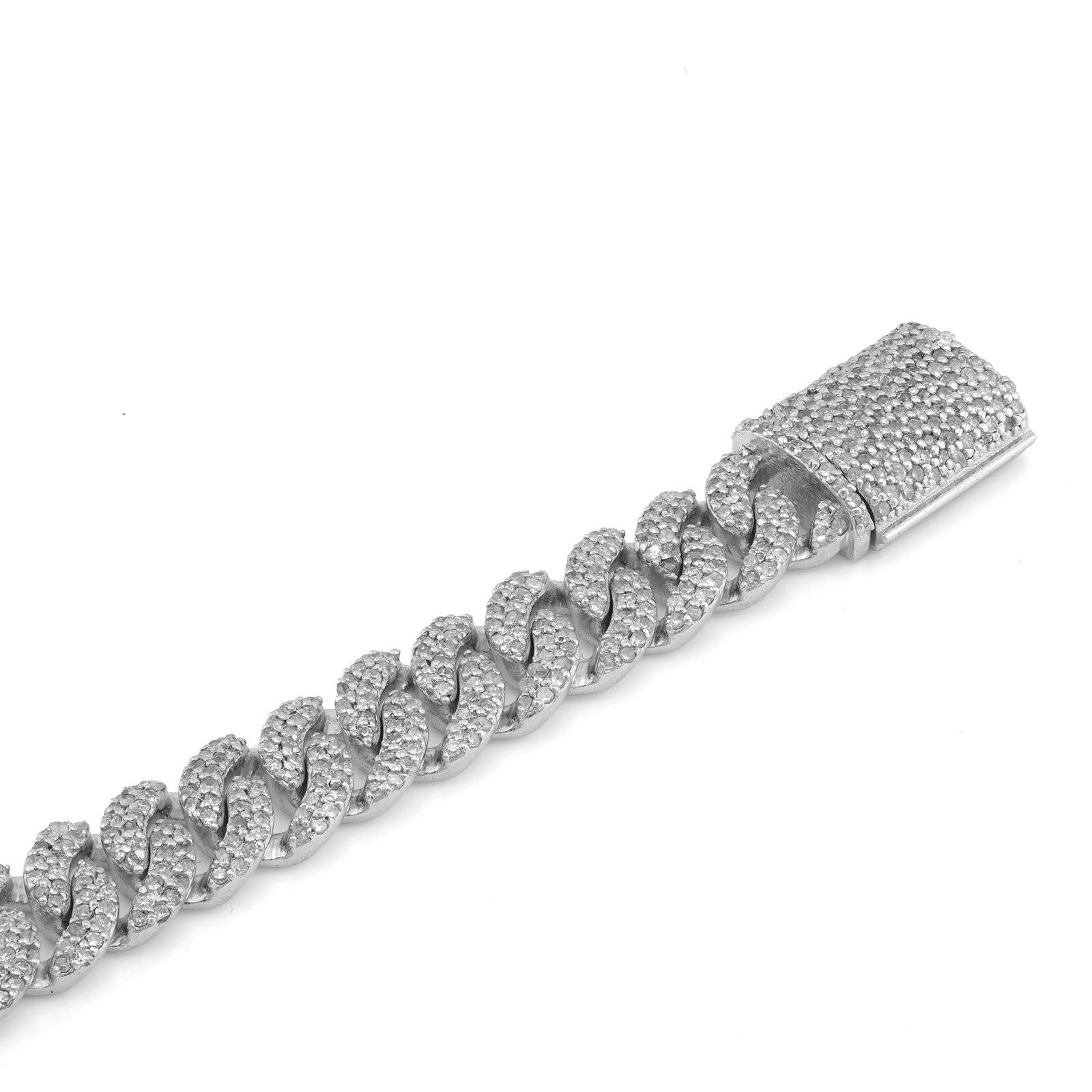 925 SS 8.10CT Natural Diamond 7MM Round Cuban Chain 22" Men Women Necklace - Elite Jewelers-Necklaces