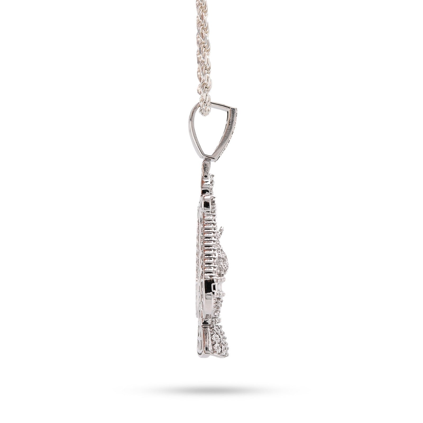 925 Sterling Silver 2.4 CTW Natural Diamond Libra Scale Pendant 16.9g Charm - Elite Jewelers - Charms & Pendants