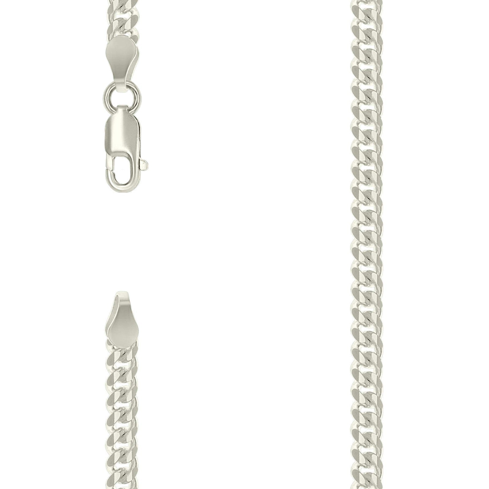 925 Sterling Silver Solid Miami Cuban Bracelet 4MM 7 Inch Unisex 8.1g Armlet - Elite Jewelers - Bracelets