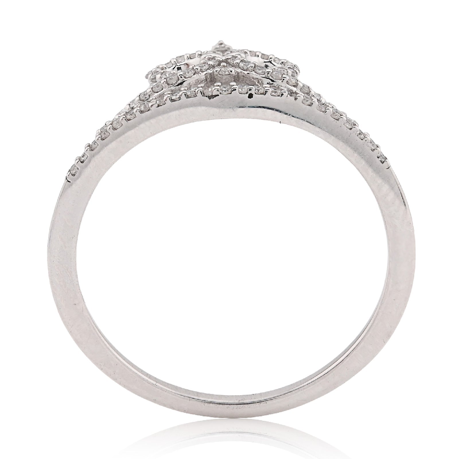925 WS 0.10CT Natural Diamond Princess Crown Women Band RING - Elite Jewelers - Rings