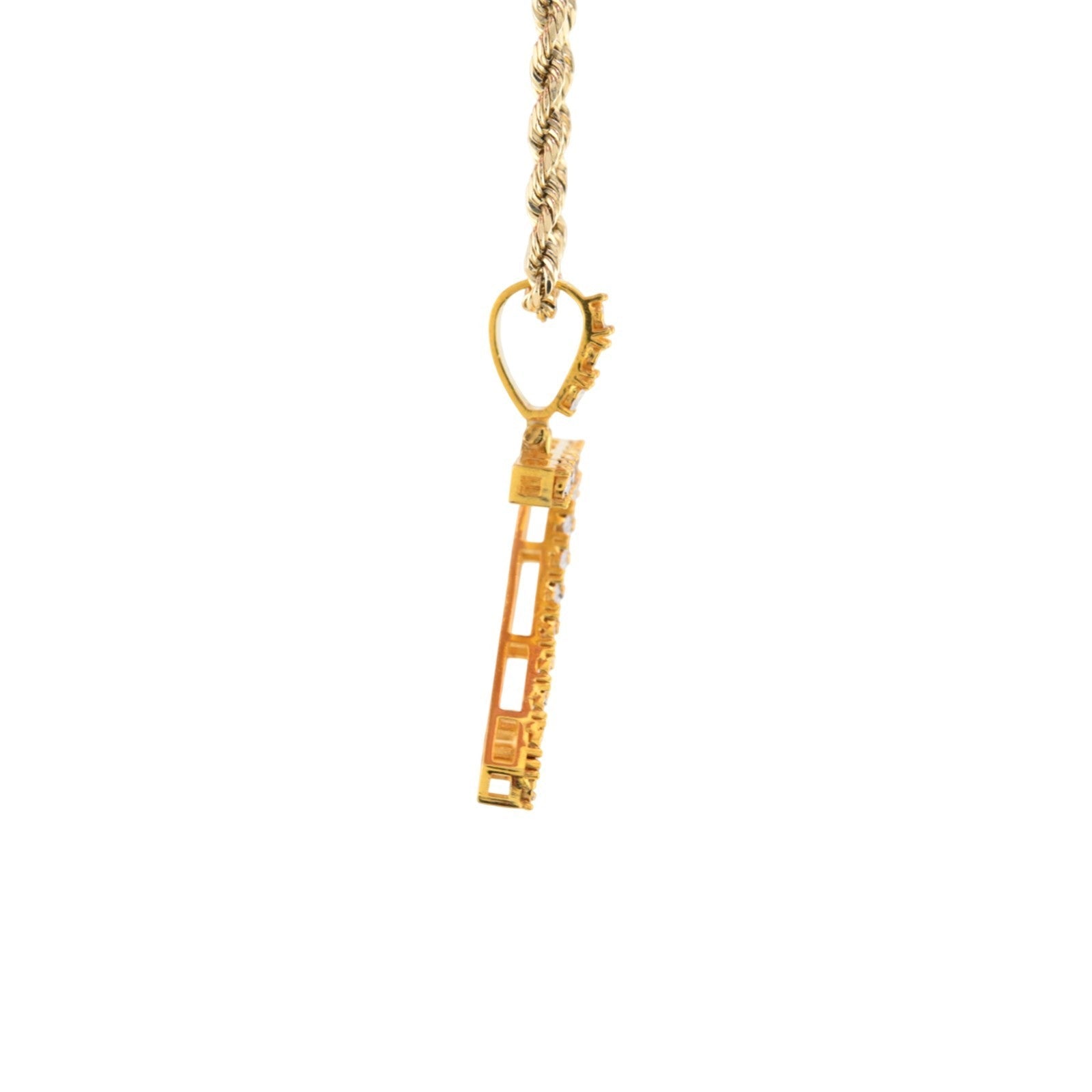 925 Yellow Natural 0.15 CTW Diamond Initial Alphabet "Z" Pendant 2g Unisex Charm - Elite Jewelers - Charms & Pendants