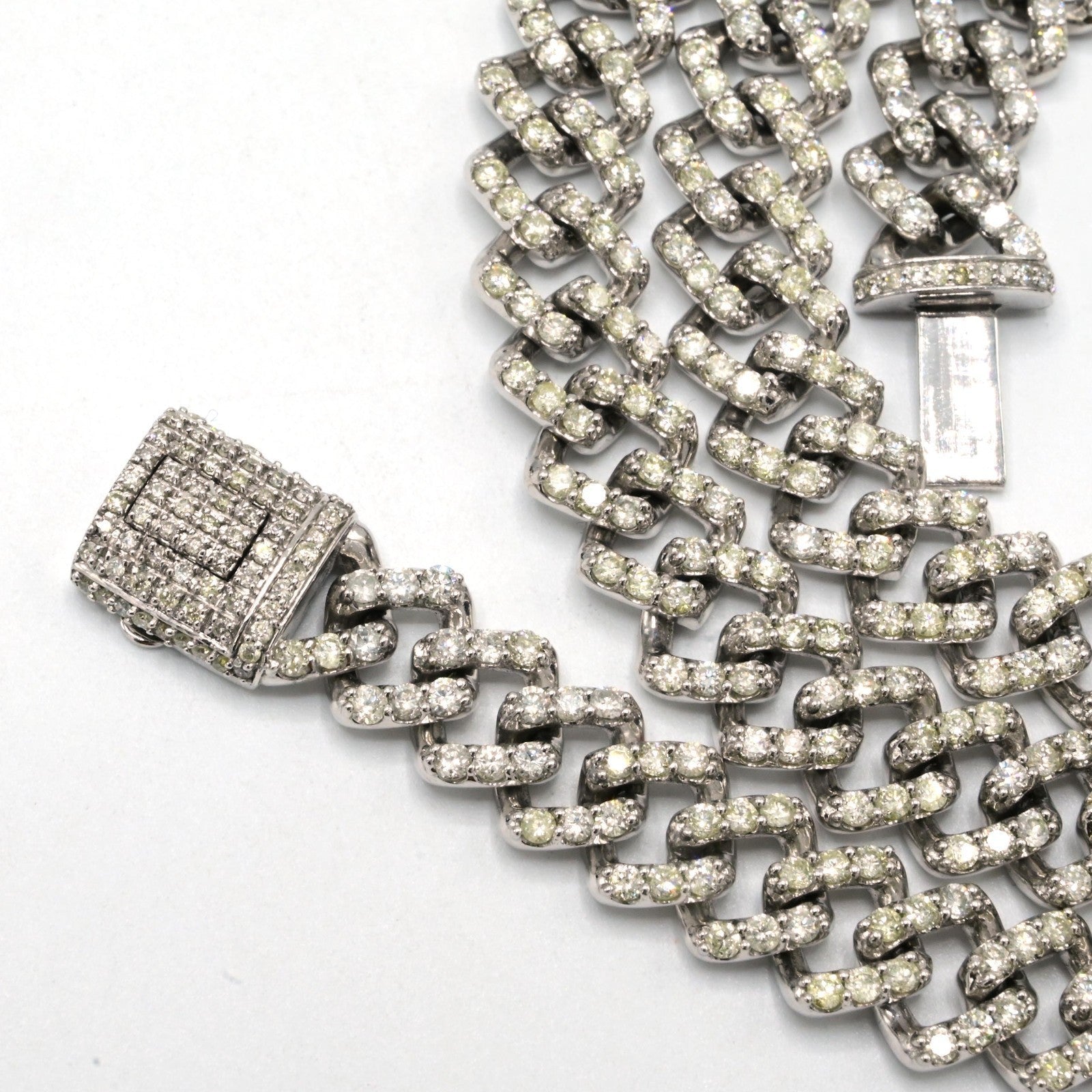 9MM 10k White Gold 18CTW Natural Diamond Cuban Chain 54.1g 22 Inches Necklace - Elite Jewelers - Necklaces & Chains