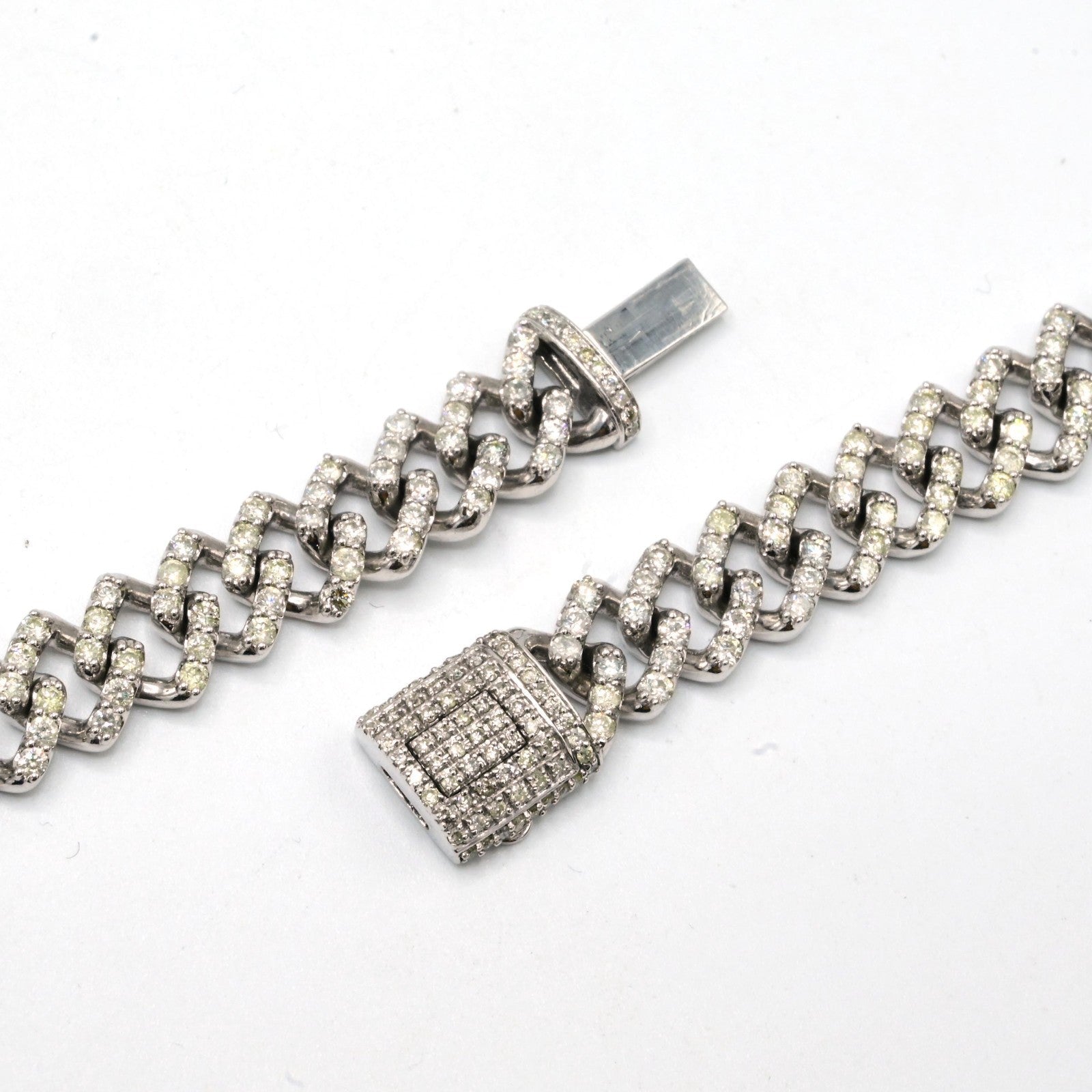 9MM 10k White Gold 18CTW Natural Diamond Cuban Chain 54.1g 22 Inches Necklace - Elite Jewelers - Necklaces & Chains