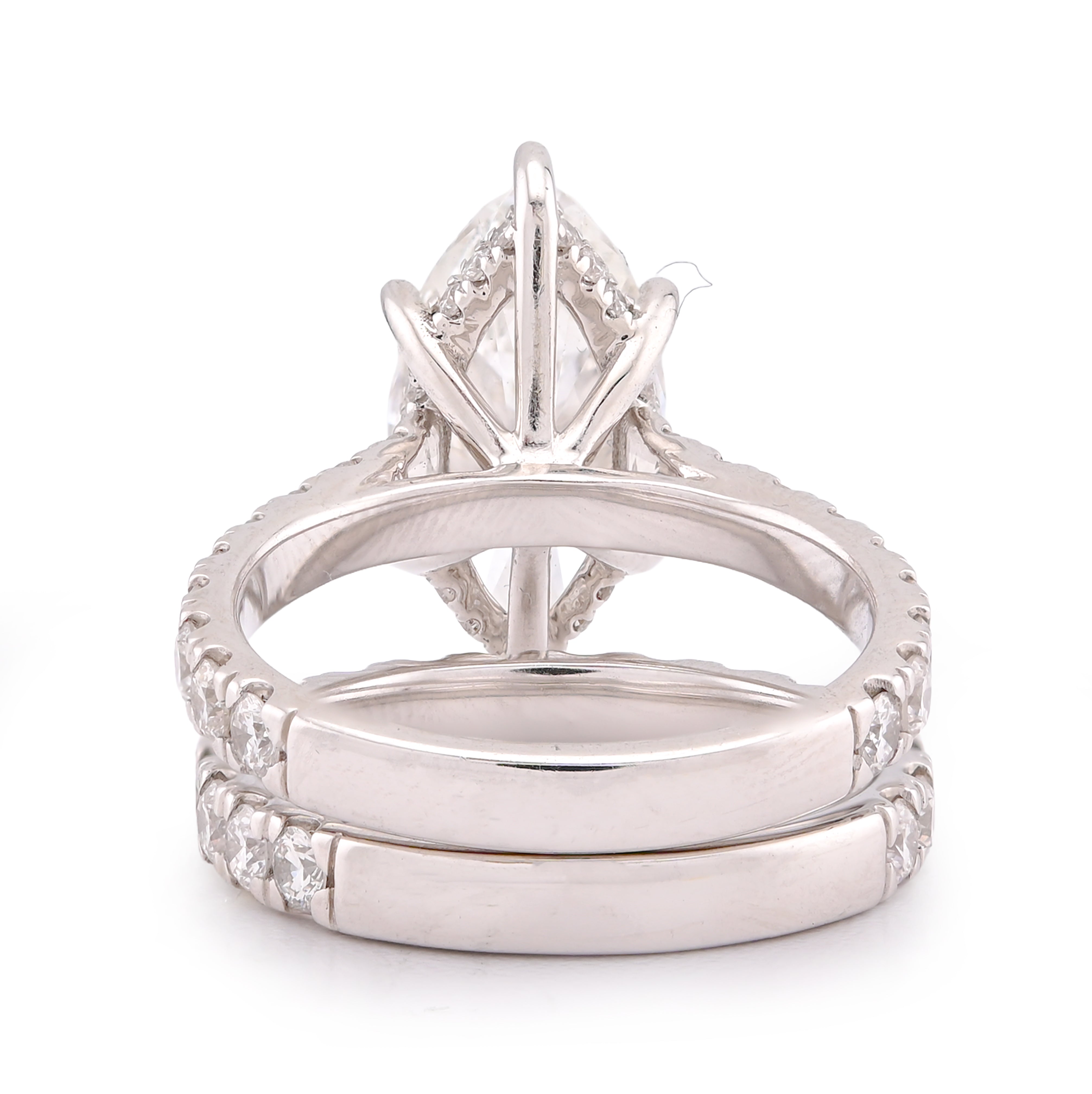 14K White Gold 6CT Centre Marquise Solitaire Lab Diamond Women Ring