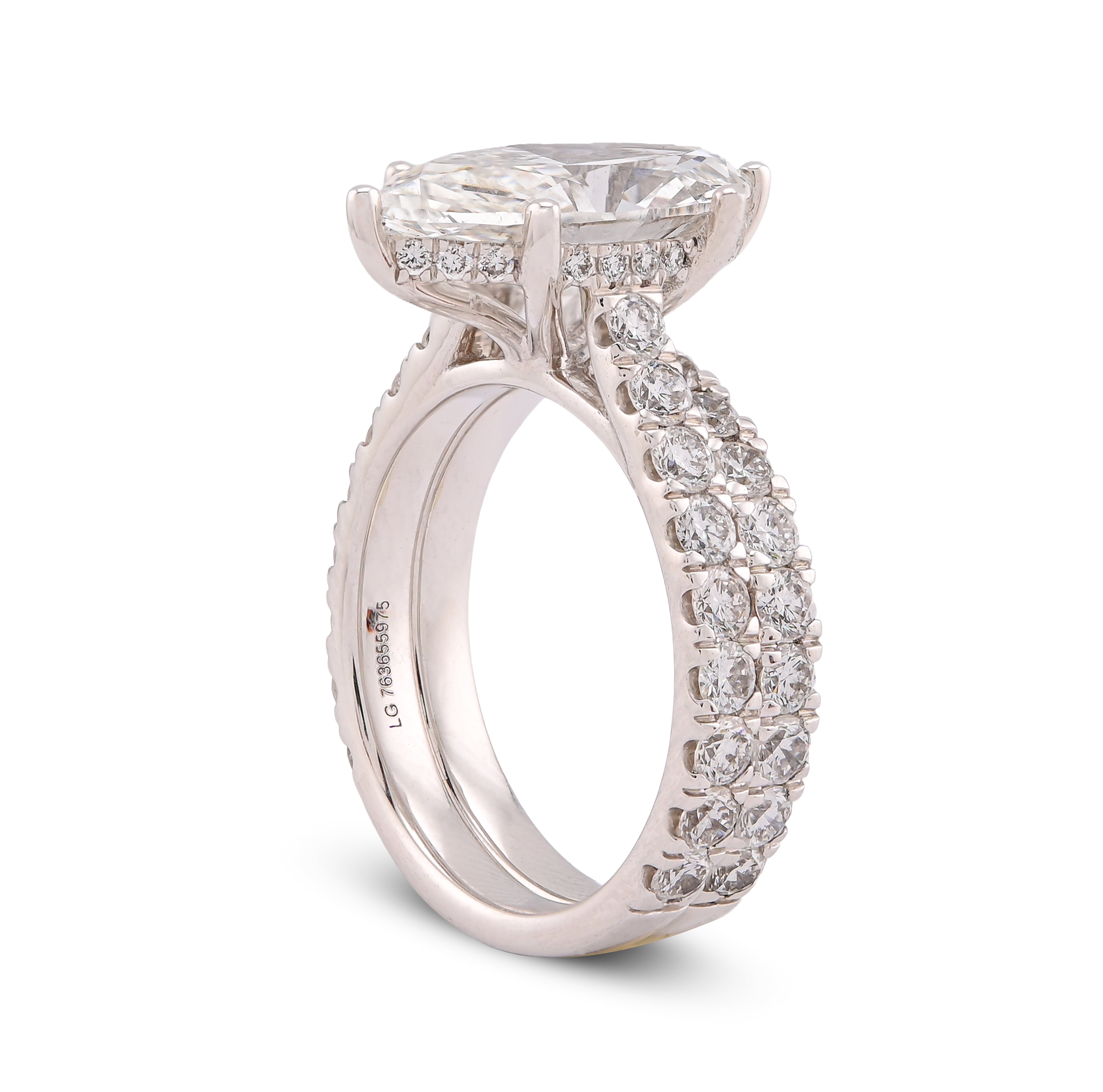 14K White Gold 6CT Centre Marquise Solitaire Lab Diamond Women Ring