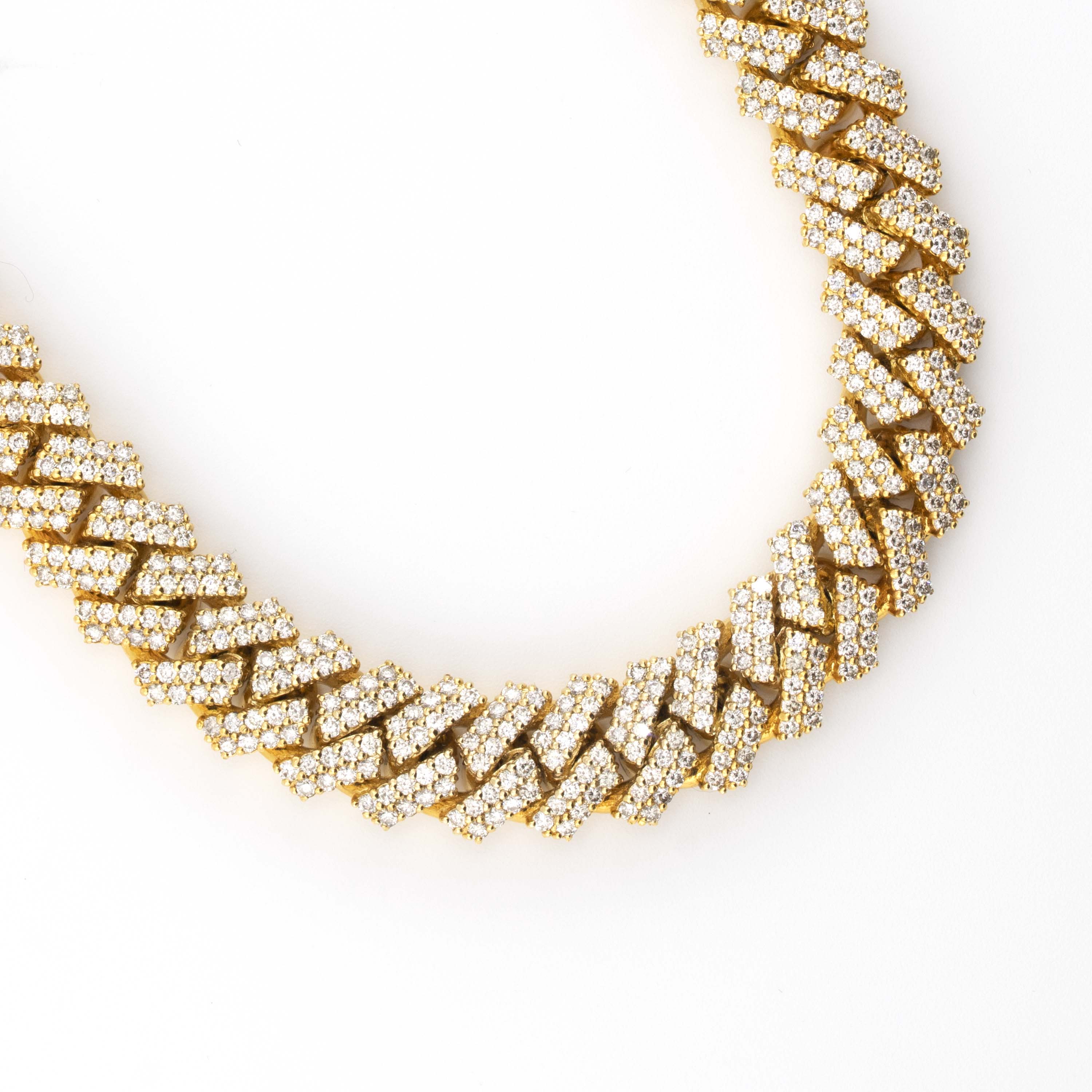 10k Yellow Gold Cuban Prong Chain (12mm, 20”)