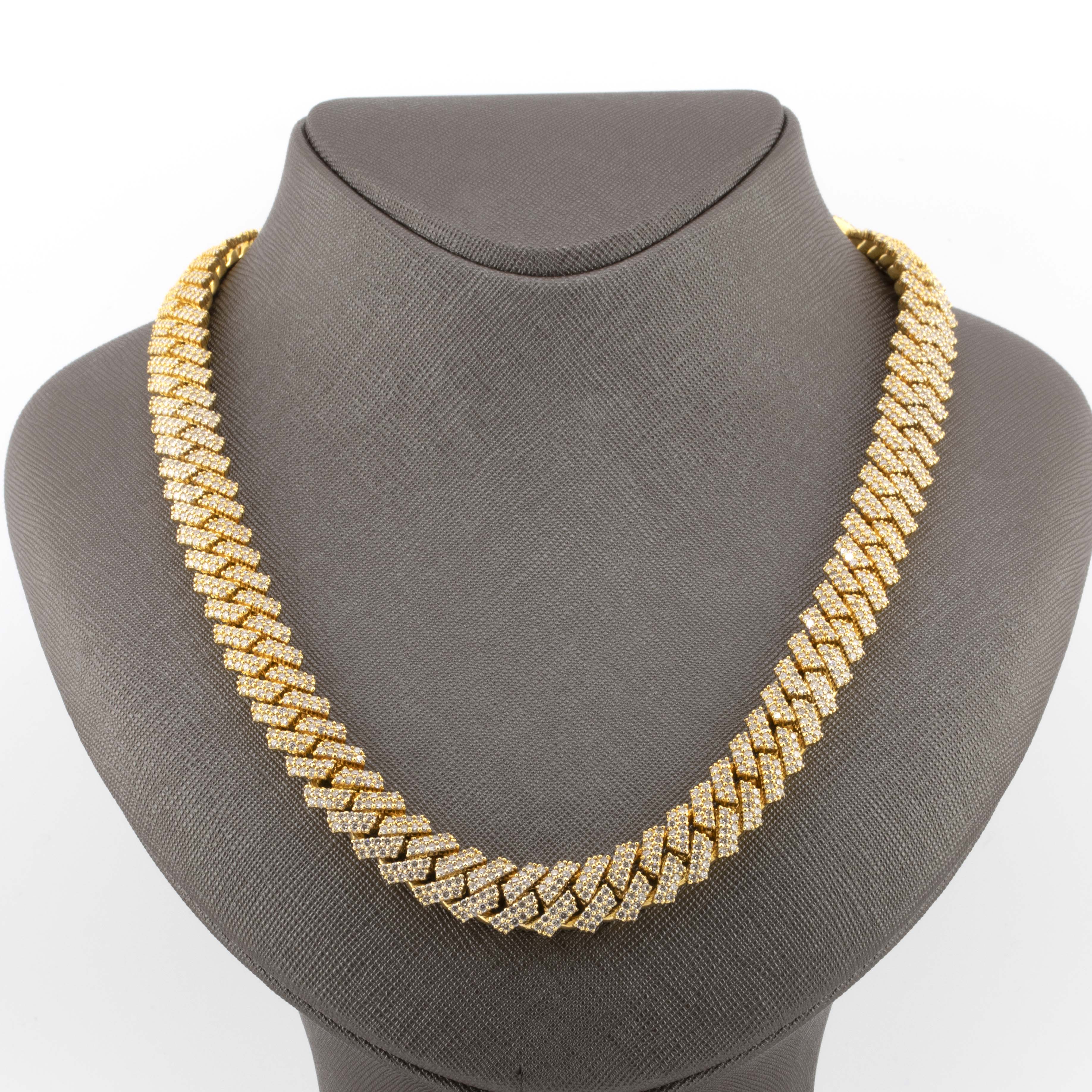 10k Yellow Gold Cuban Prong Chain (12mm, 20”)