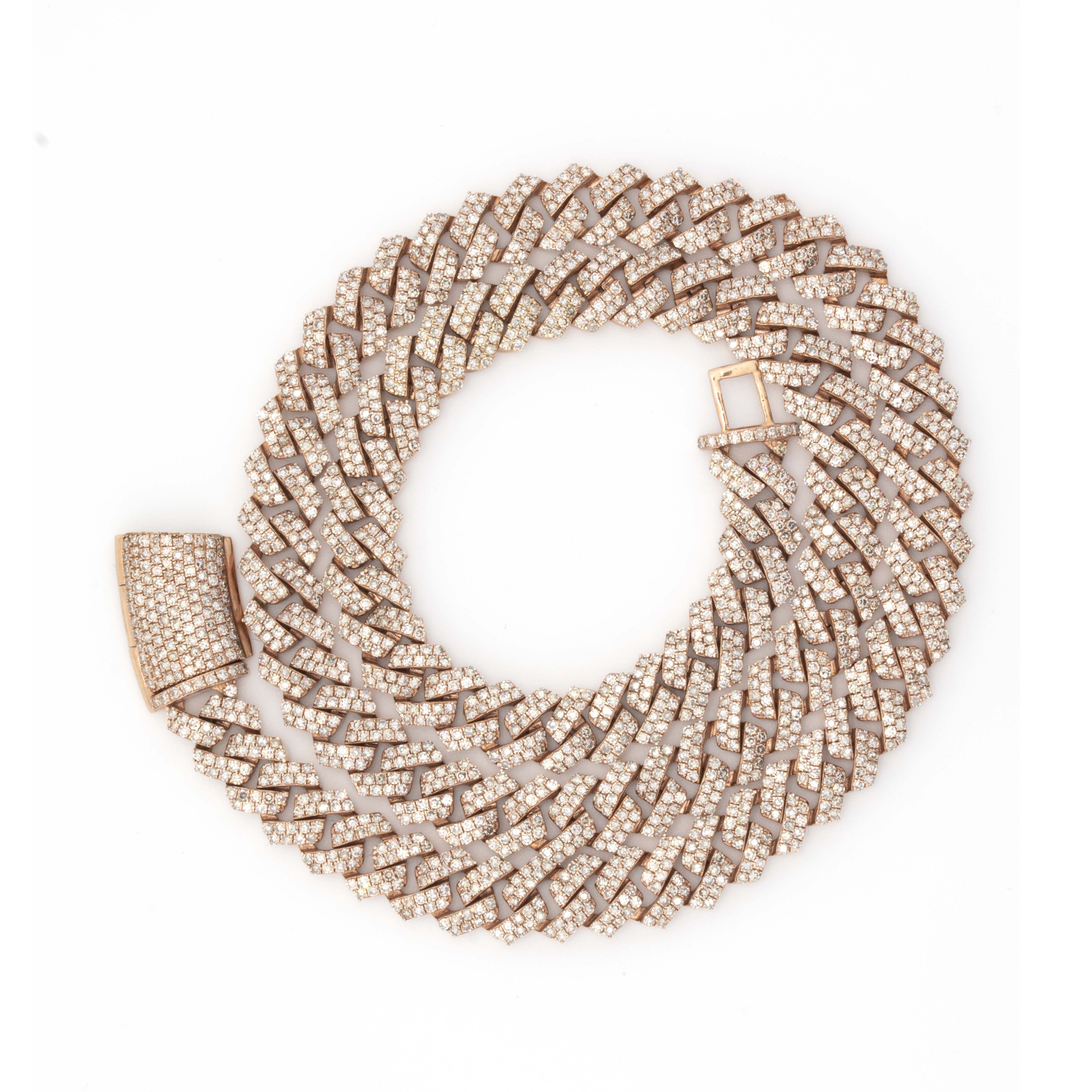 10k Rose Gold Cuban Prong Chain (8mm, 18”)