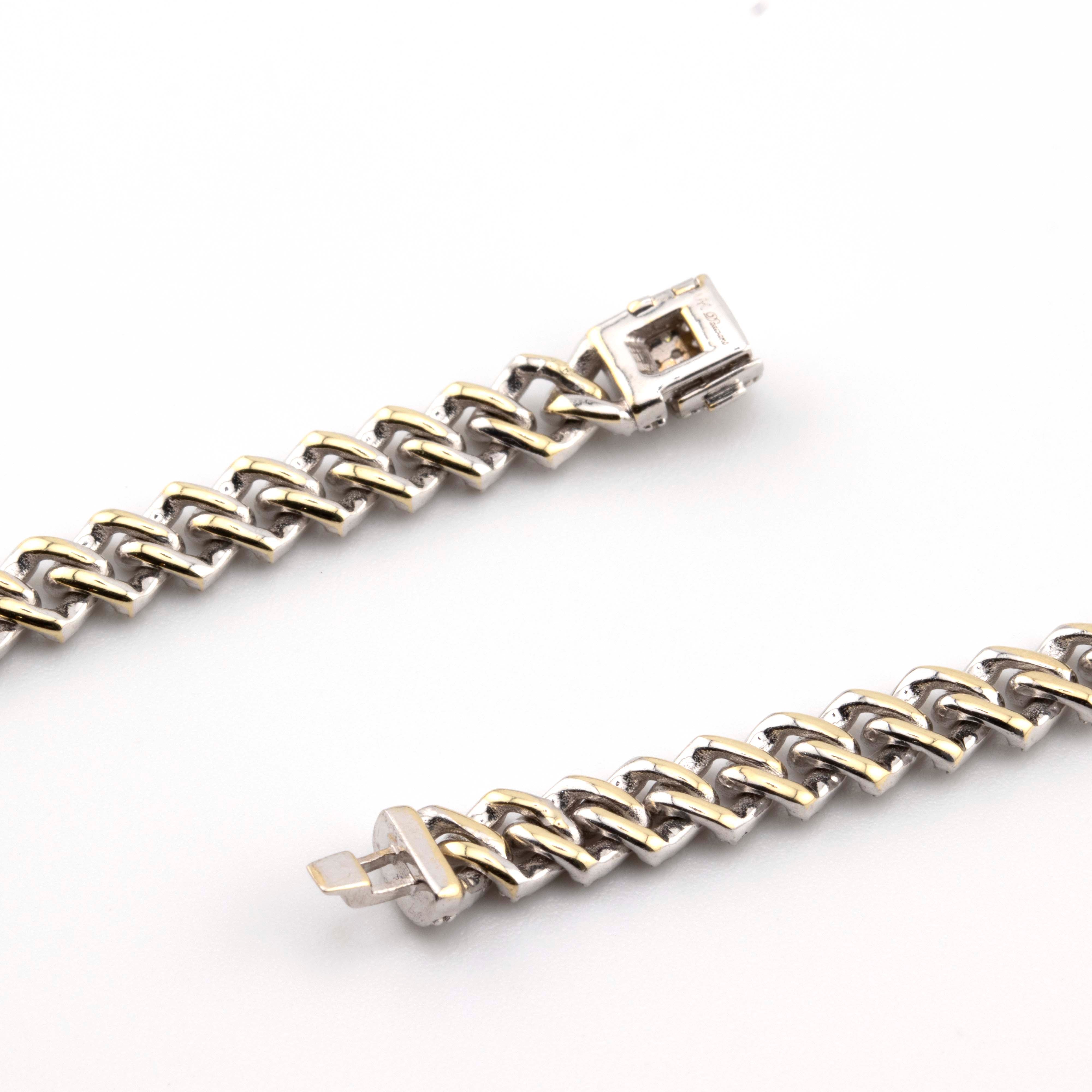 10k White Gold 3 Clover Cuban Chain (3mm, 18”)