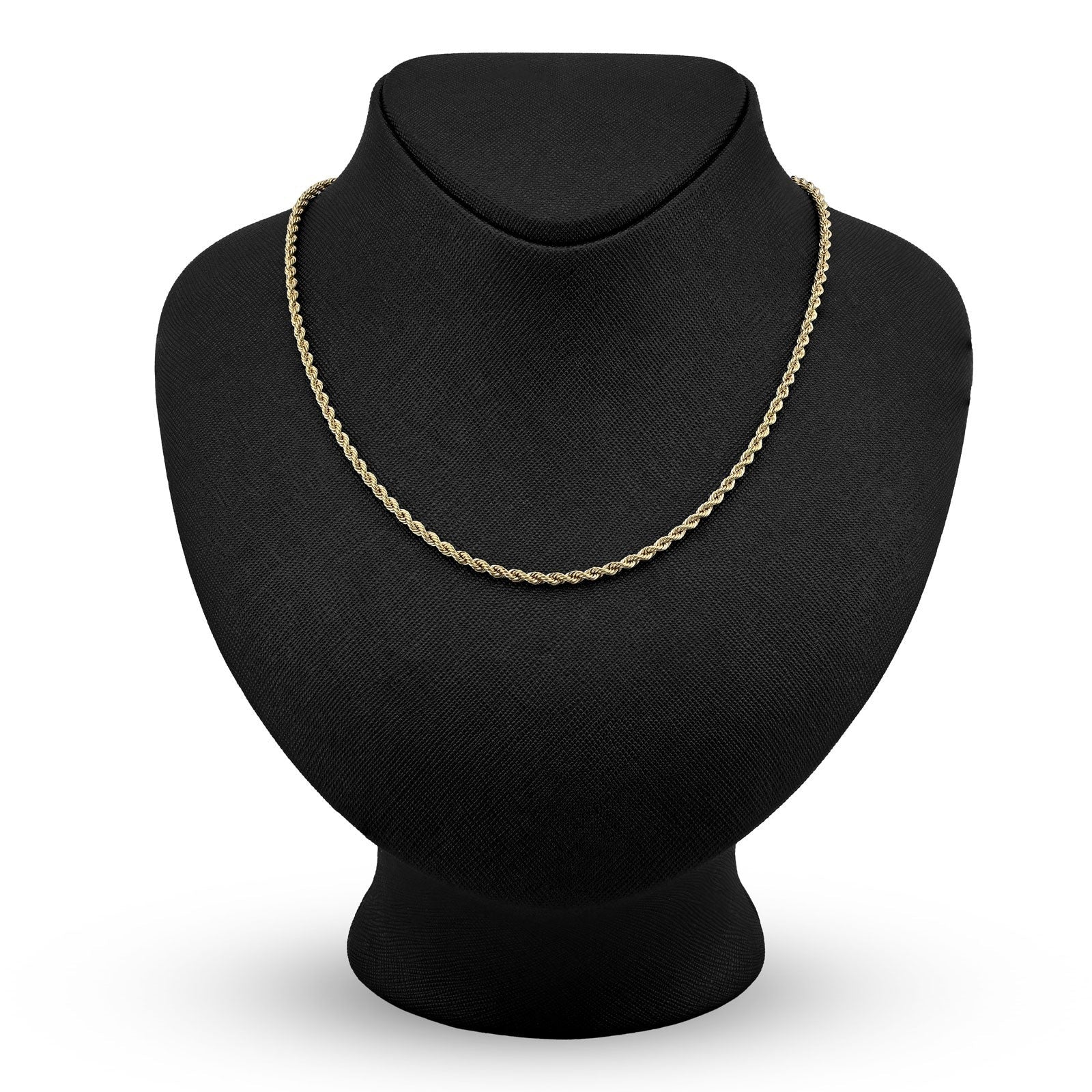 Bonded Rope Chain 4MM Real 1/10th 10k Yellow Gold 925 Silver 22In 4.3gm Necklace - Elite Jewelers - Necklaces & Chains