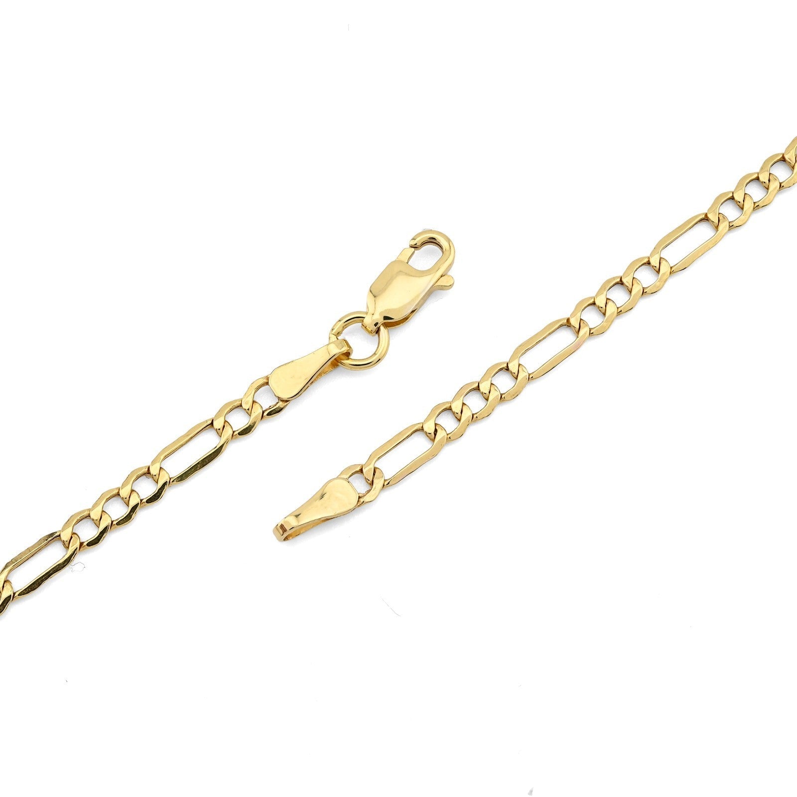 Fine 10k Yellow Gold 3MM Figaro Chain 20 Inches Mens Womens 3.2 grams Necklace - Elite Jewelers - Necklaces & Chains