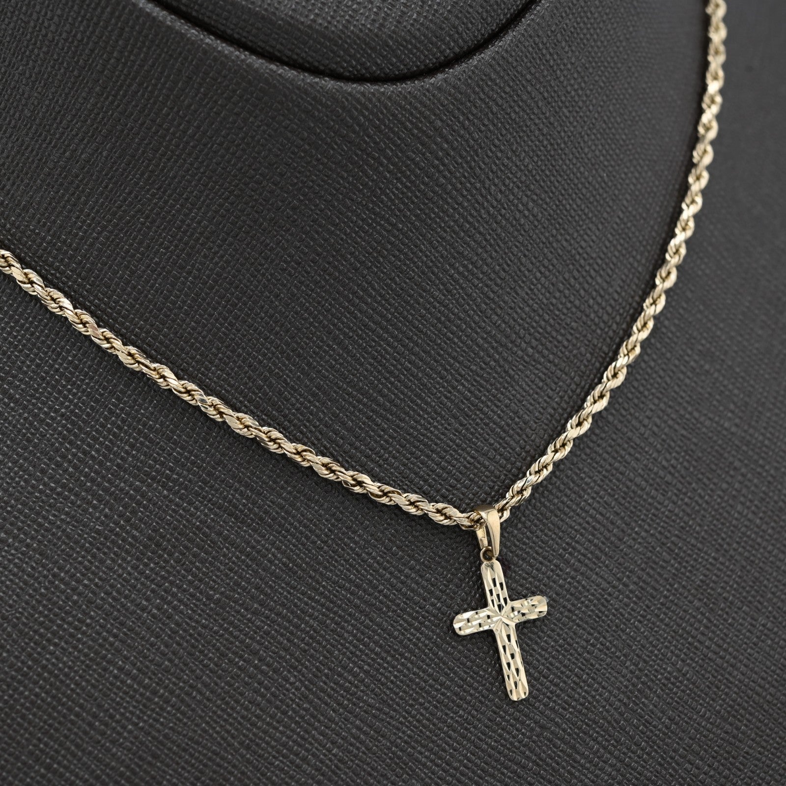 Fine 10k Yellow Gold Cross Pendant Religious 0.5gms Charm For Mens Womens - Elite Jewelers - Charms & Pendants