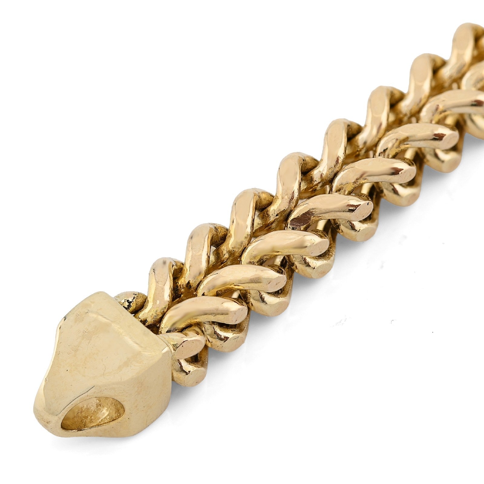 For Mens 8MM Fine 10k Yellow Gold Franco Link Bracelet 33.1grams 9 Inches Armlet - Elite Jewelers - Bracelets