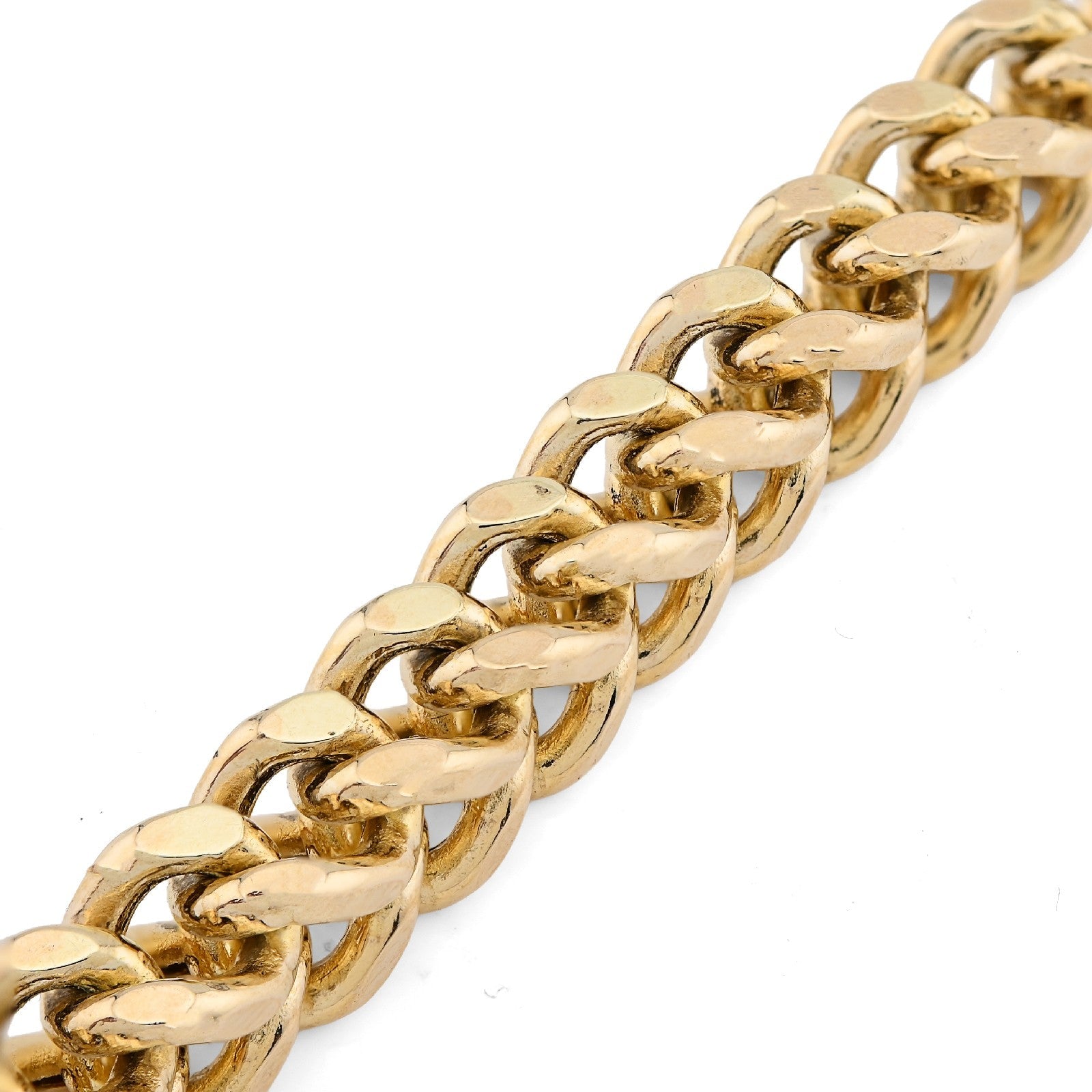 For Mens 8MM Fine 10k Yellow Gold Franco Link Bracelet 33.1grams 9 Inches Armlet - Elite Jewelers - Bracelets
