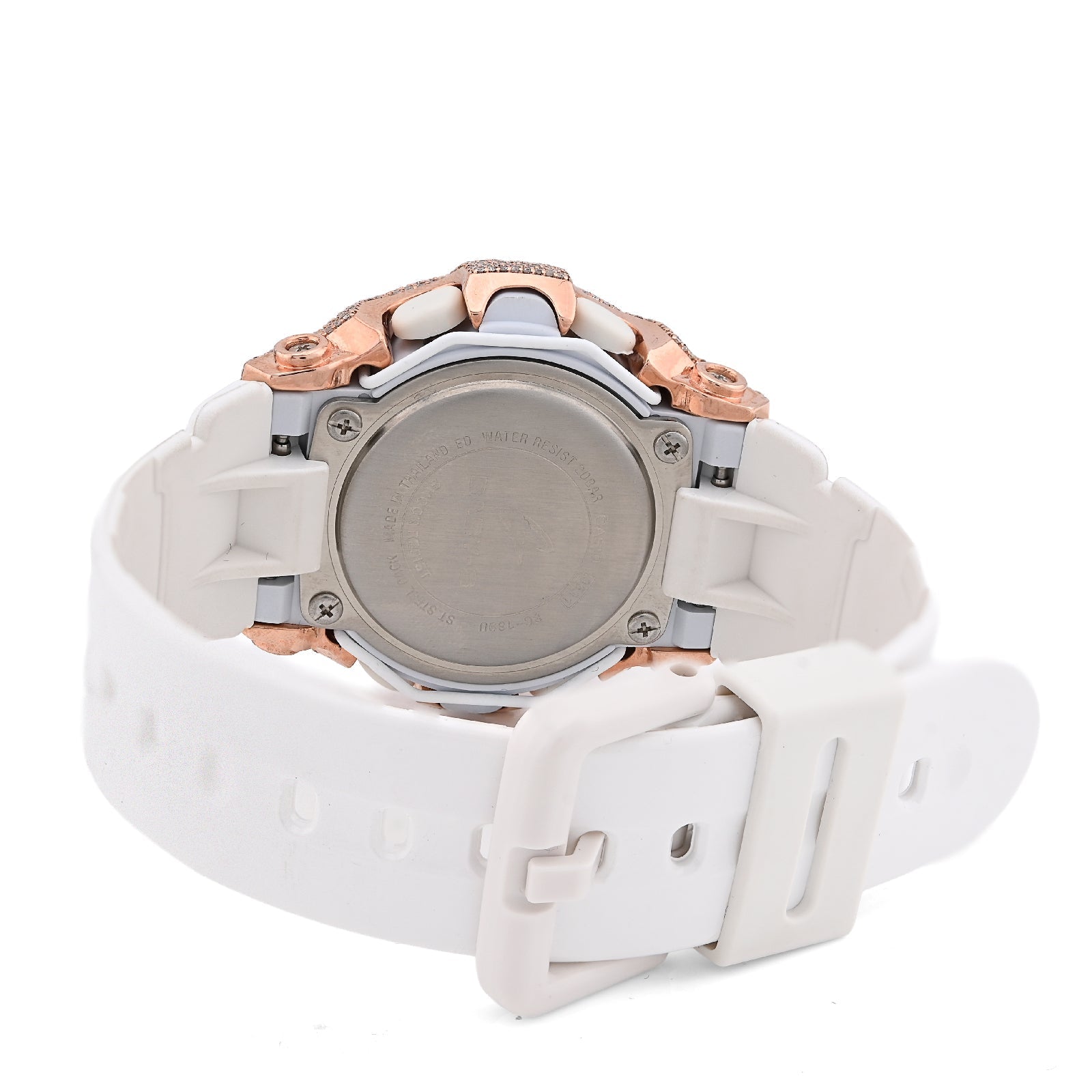G - Shock BG169U Baby G 4.80CTW Rose Natural Diamond Bezel White Band Women Watch - Elite Jewelers - Luxury Watch